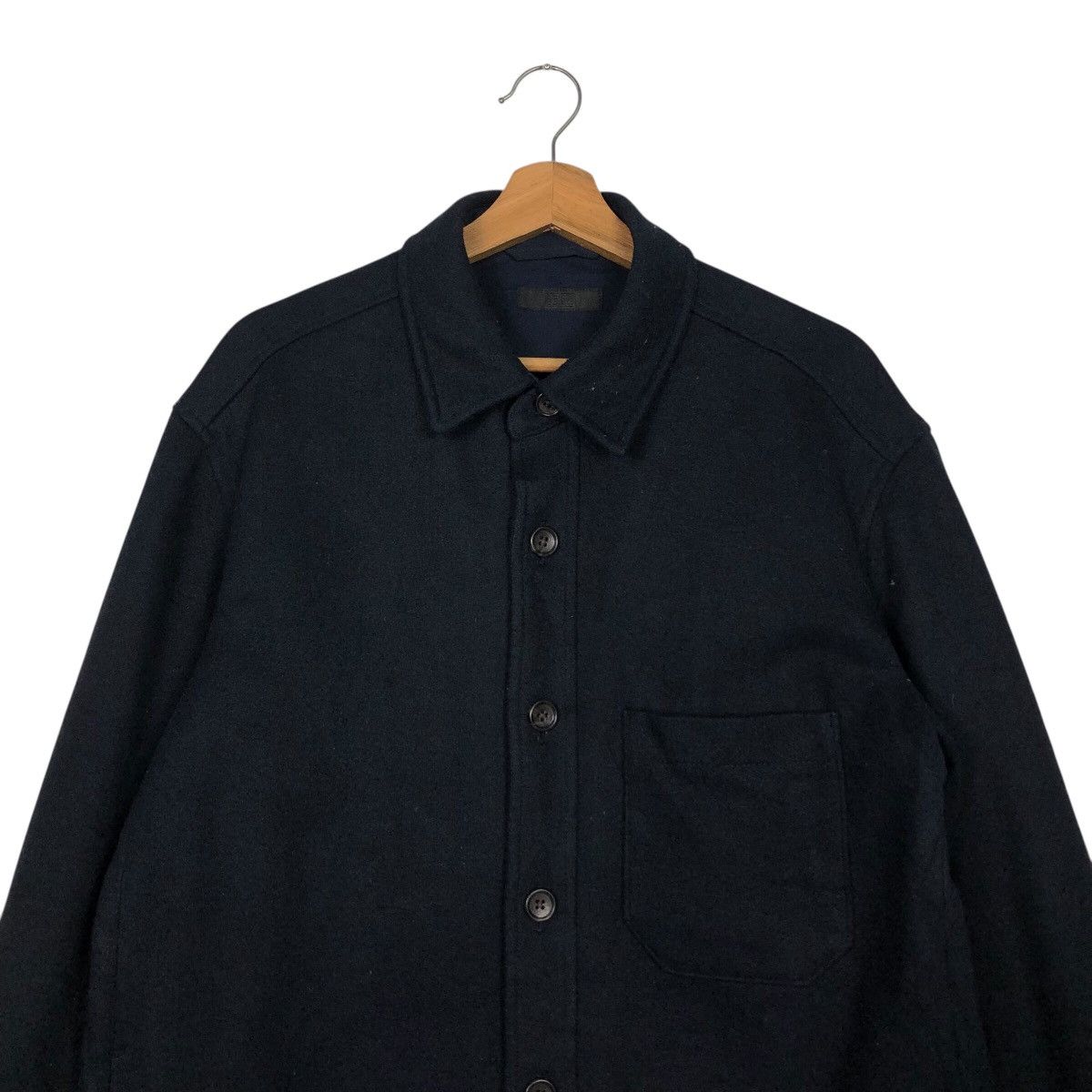 Japanese Brand Rich Blue Vintage Wool Chore Work Jacket Uniqlo Issey Miyake Size US L / EU 52-54 / 3 - 4 Thumbnail