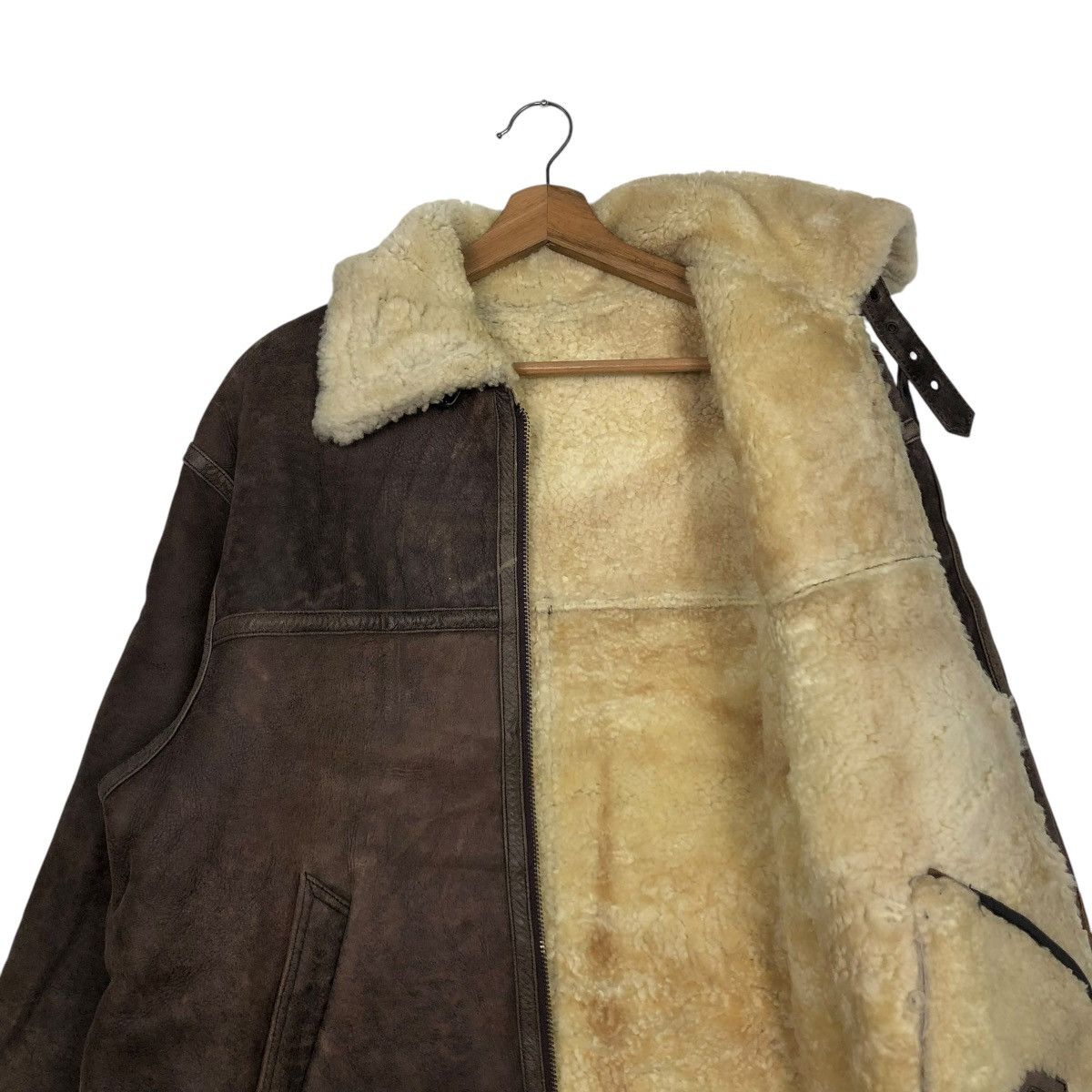 Japanese Brand 🔥VINTAGE LEATHER JACKET B 3 SHEARLING BASE AMERICAN BIKER Size US S / EU 44-46 / 1 - 15 Thumbnail