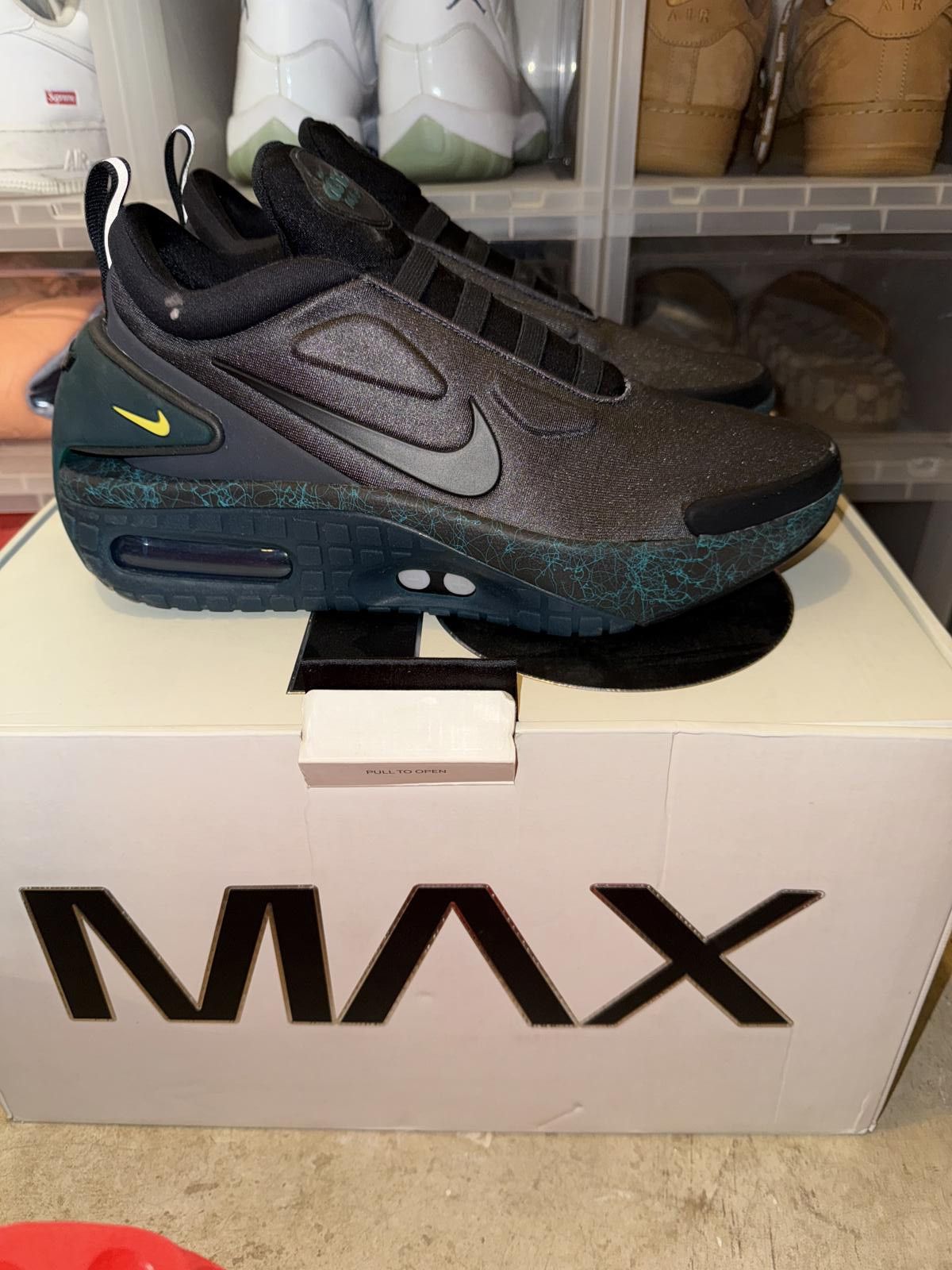 Nike Nike Men’s Adapt Auto Max Black Green Size US 12 / EU 45 - 1 Thumbnail