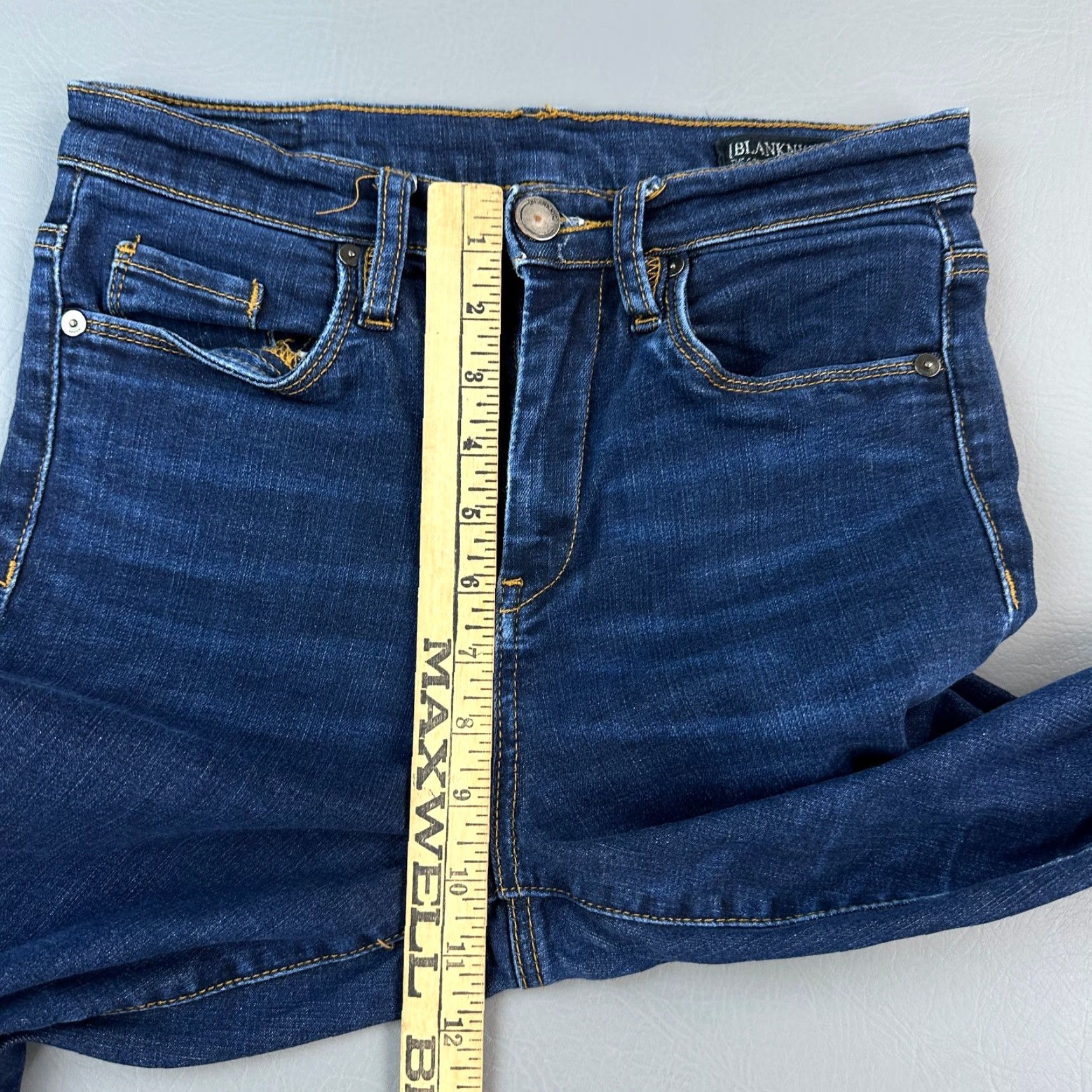 Vintage BLANKNYC Jeans Women's 28 28x29 Dark Wash The Great Jones High Riser Skinny Jeans Size 28" / US 6 / IT 42 - 5 Thumbnail