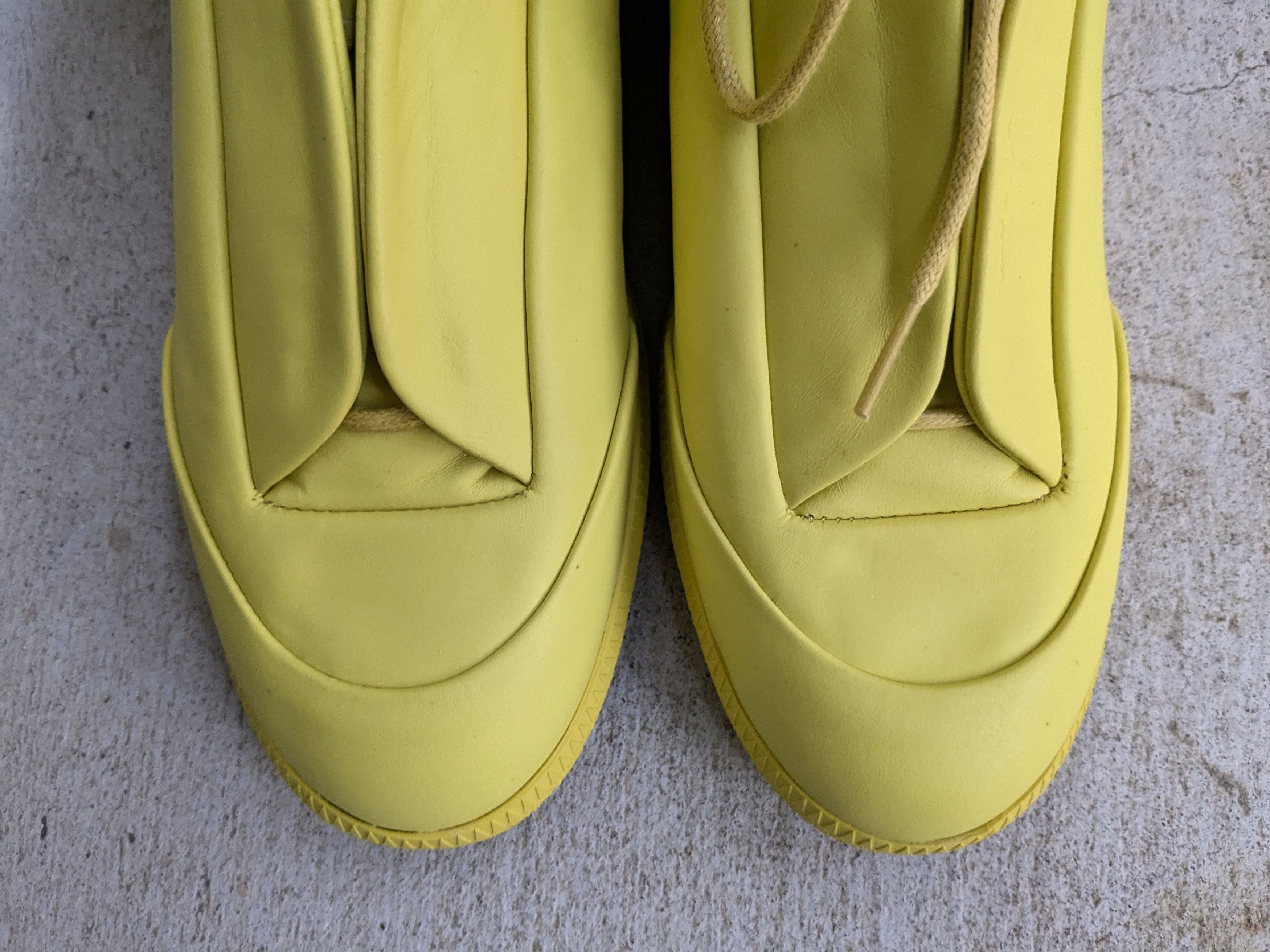 Maison Margiela Maison Margiela Future Neon Yellow 10 43 High Tops Leather Size US 10 / EU 43 - 3 Thumbnail