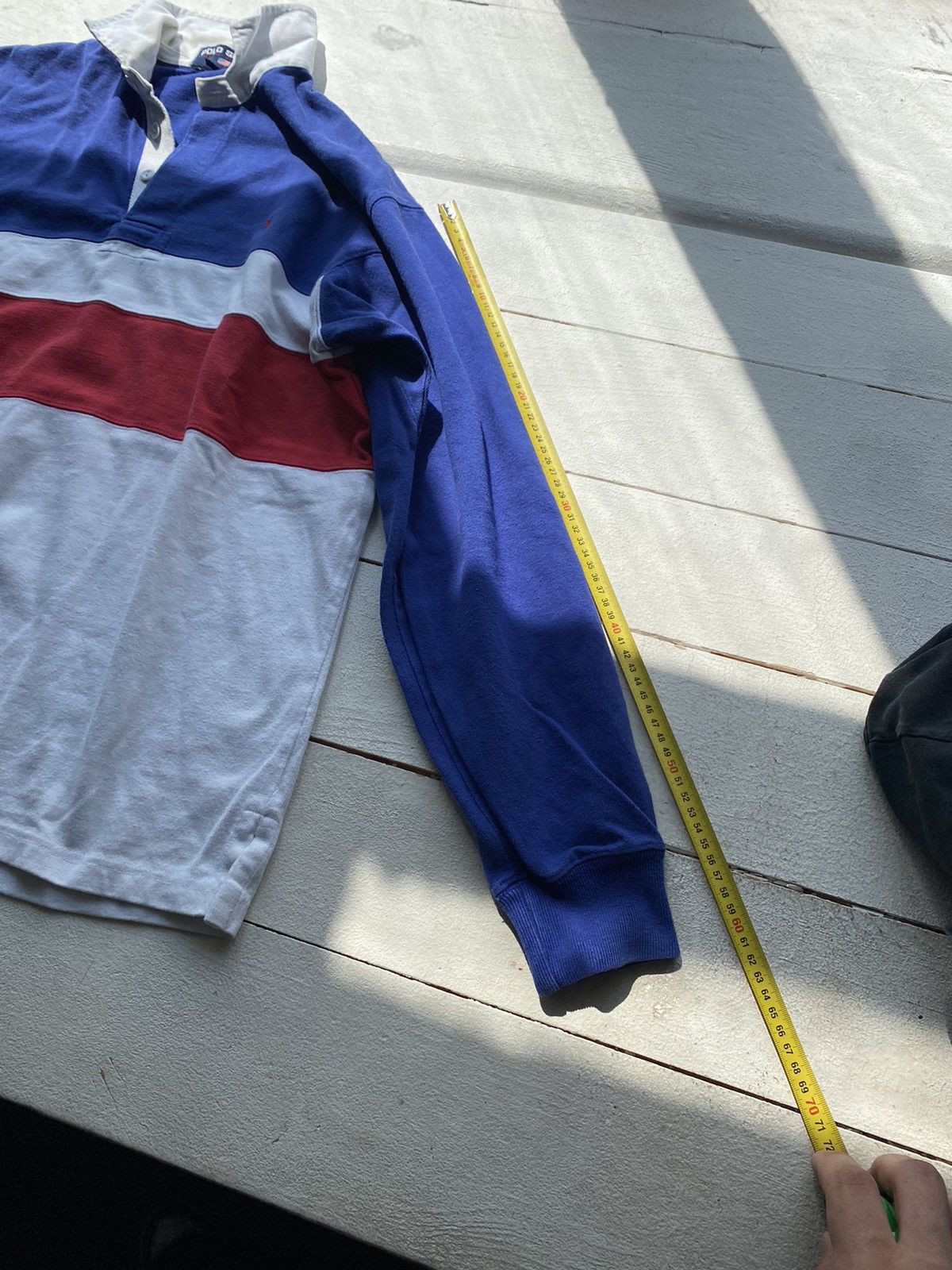 Polo Ralph Lauren 🔥Polo Sport Ralph Lauren Rugby Striped Polo Sweatshirt Size US M / EU 48-50 / 2 - 8 Thumbnail