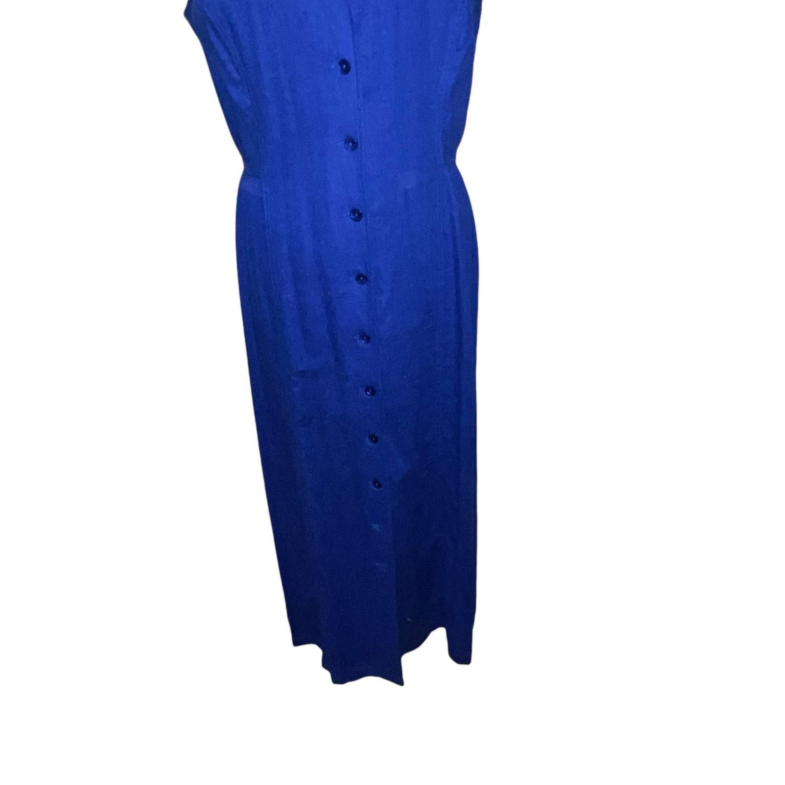 Other VTG Melissa Harper Blue Sleeveless Maxi Dress Embroidery 12 Size XL / US 12-14 / IT 48-50 - 10 Thumbnail
