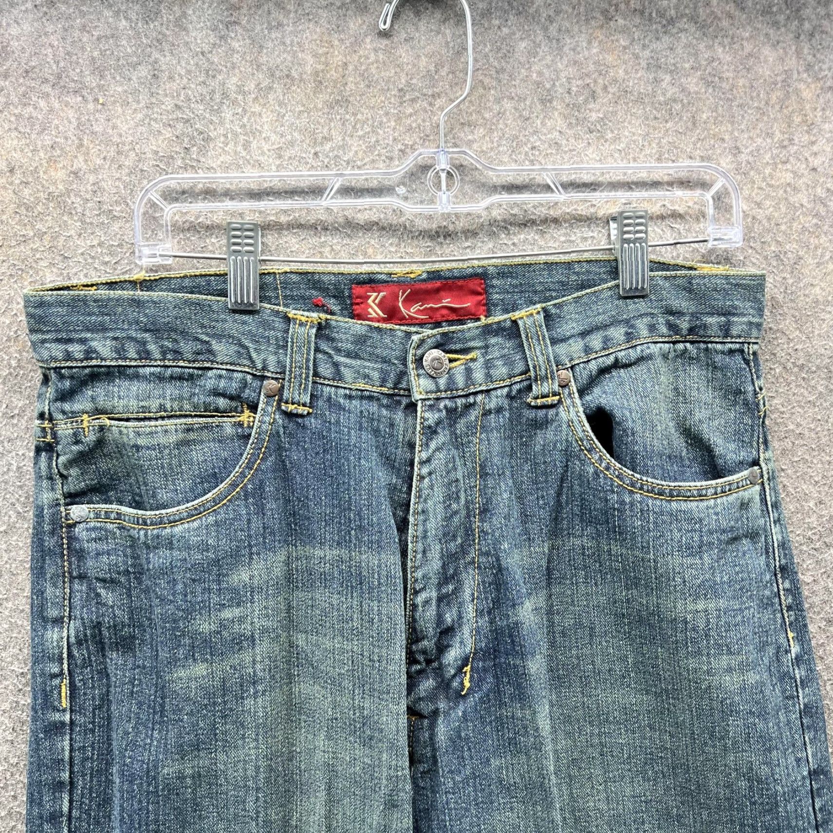 Denime VINTAGE Karl Kani Jeans Mens 32x33 Blue Straight Medium Wash Denim Y2K Hip Hop Jeans Mens Regular Blue 32x33 Womens? No Size US 32 / EU 48 - 7 Thumbnail