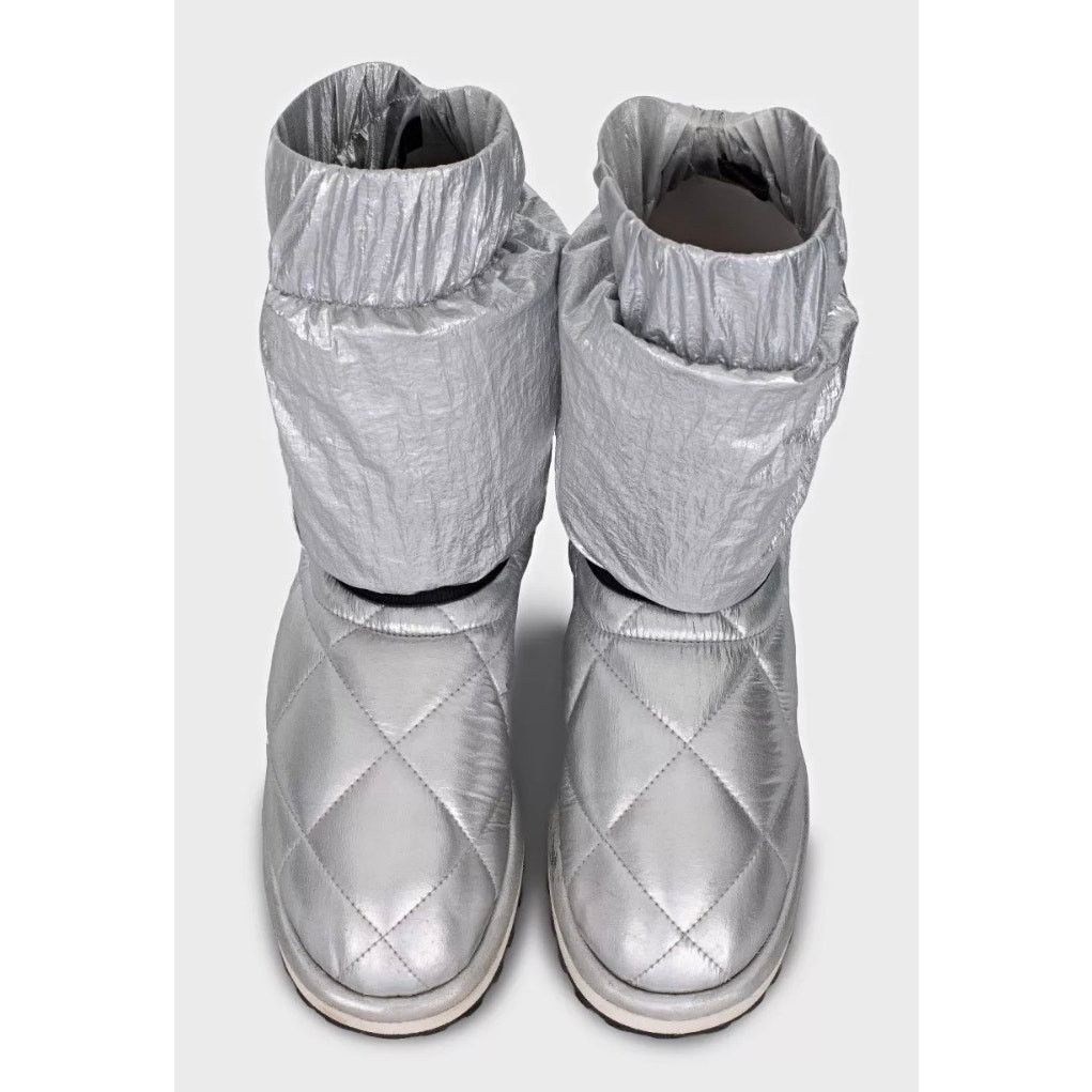 Dolce & Gabbana Silver Elastic Ankle Boots - Size 39
