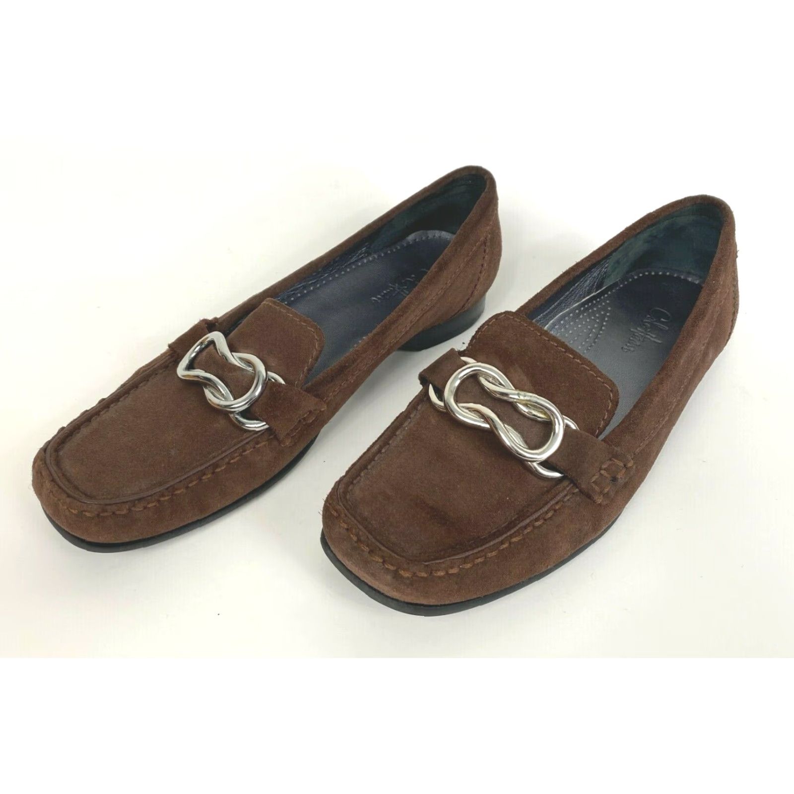 Cole Haan Cole Haan Women’s Suede Loafers Flat Slip On Brown 7B Comfort City Preppy Shoes Size US 7 / IT 37 - 6 Thumbnail