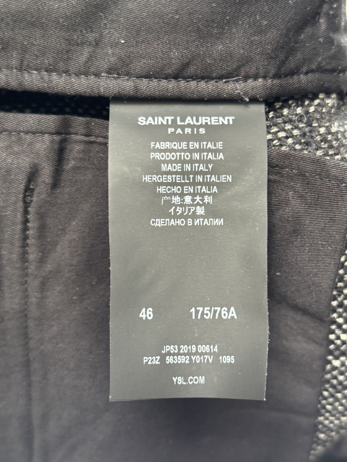 Saint Laurent Paris SAINT LAURENT Mens Black and White Wool Trousers IT 46 Size US 30 / EU 46 - 9 Thumbnail