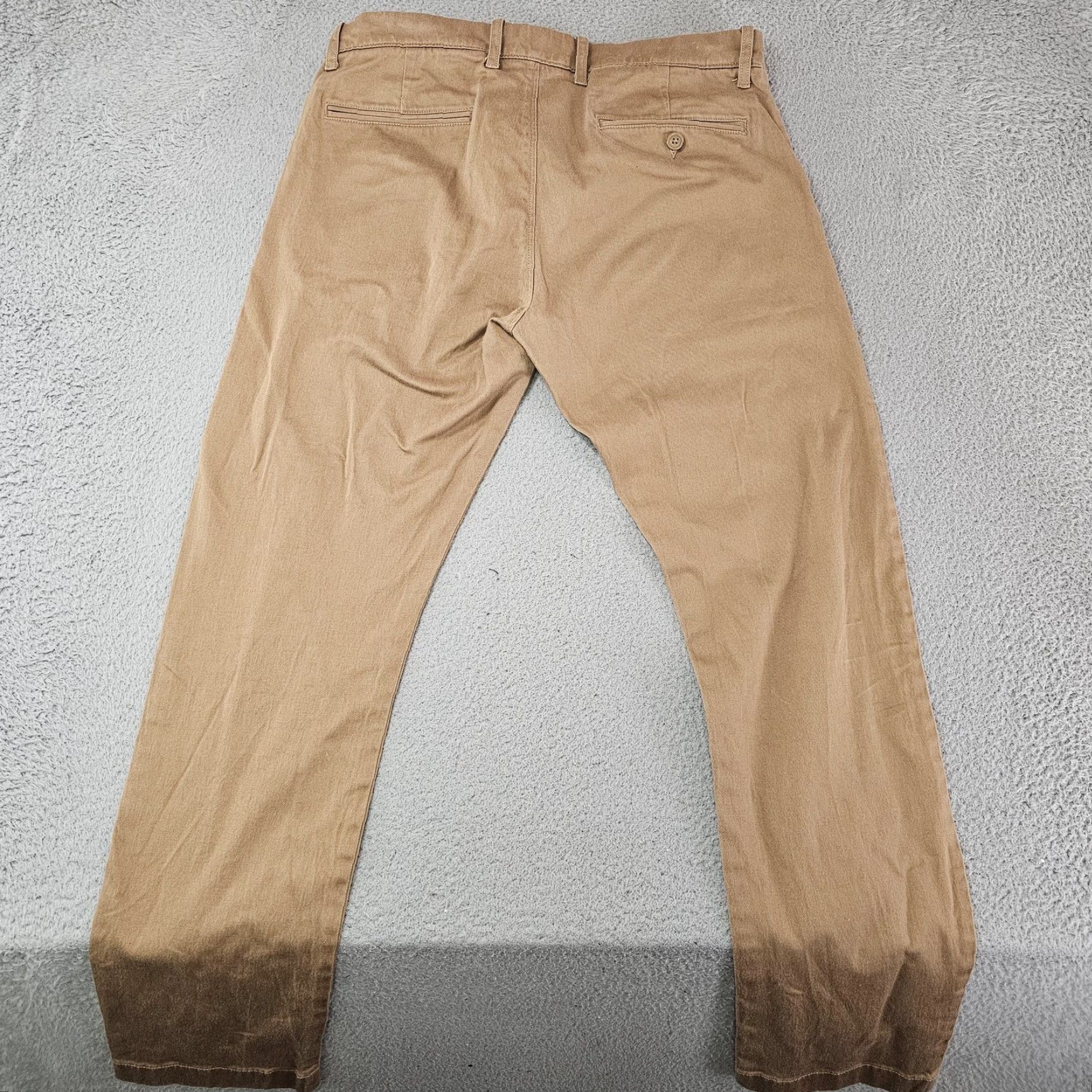 J.Crew J.CREW Pants Mens 30x30 Khaki Stretch Cotton Chinos Flat Front Casual Slim Fit Size US 30 / EU 46 - 7 Thumbnail