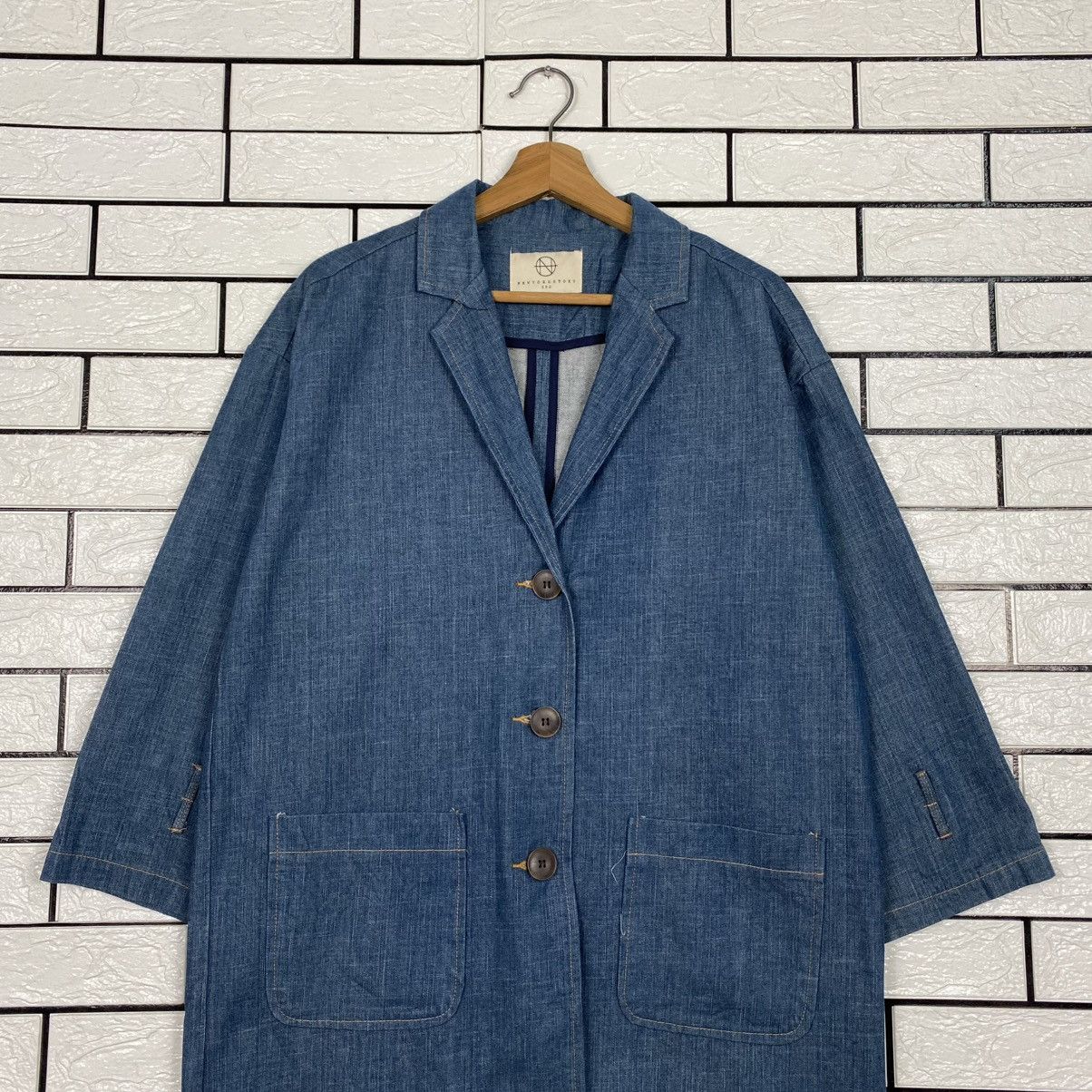 Indigo 🔥VINTAGE DENIM INDIGO CHORE JACKET NEW YORK STORY Size US M / EU 48-50 / 2 - 4 Thumbnail