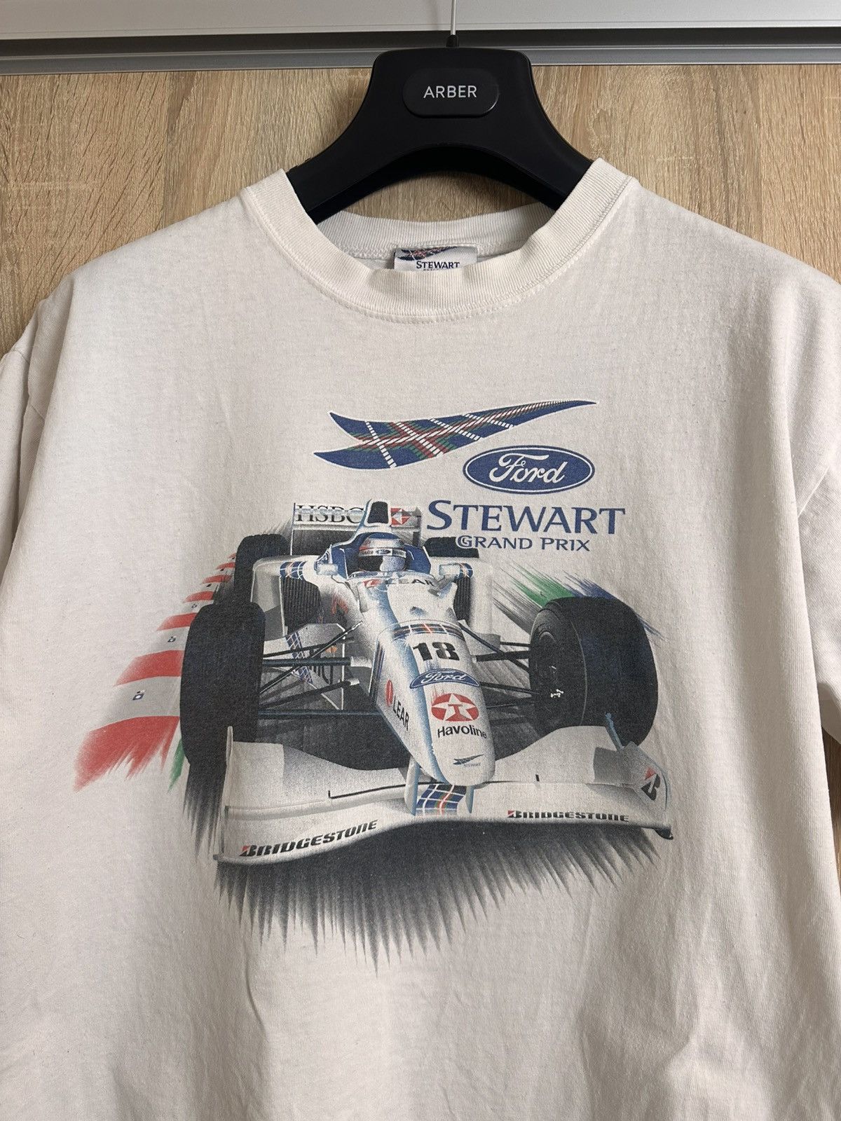 Formula 1 🔥 90s Stewart Grand Prix Ford Formula 1 GSI T Shirt Vintage Size US L / EU 52-54 / 3 - 1 Thumbnail