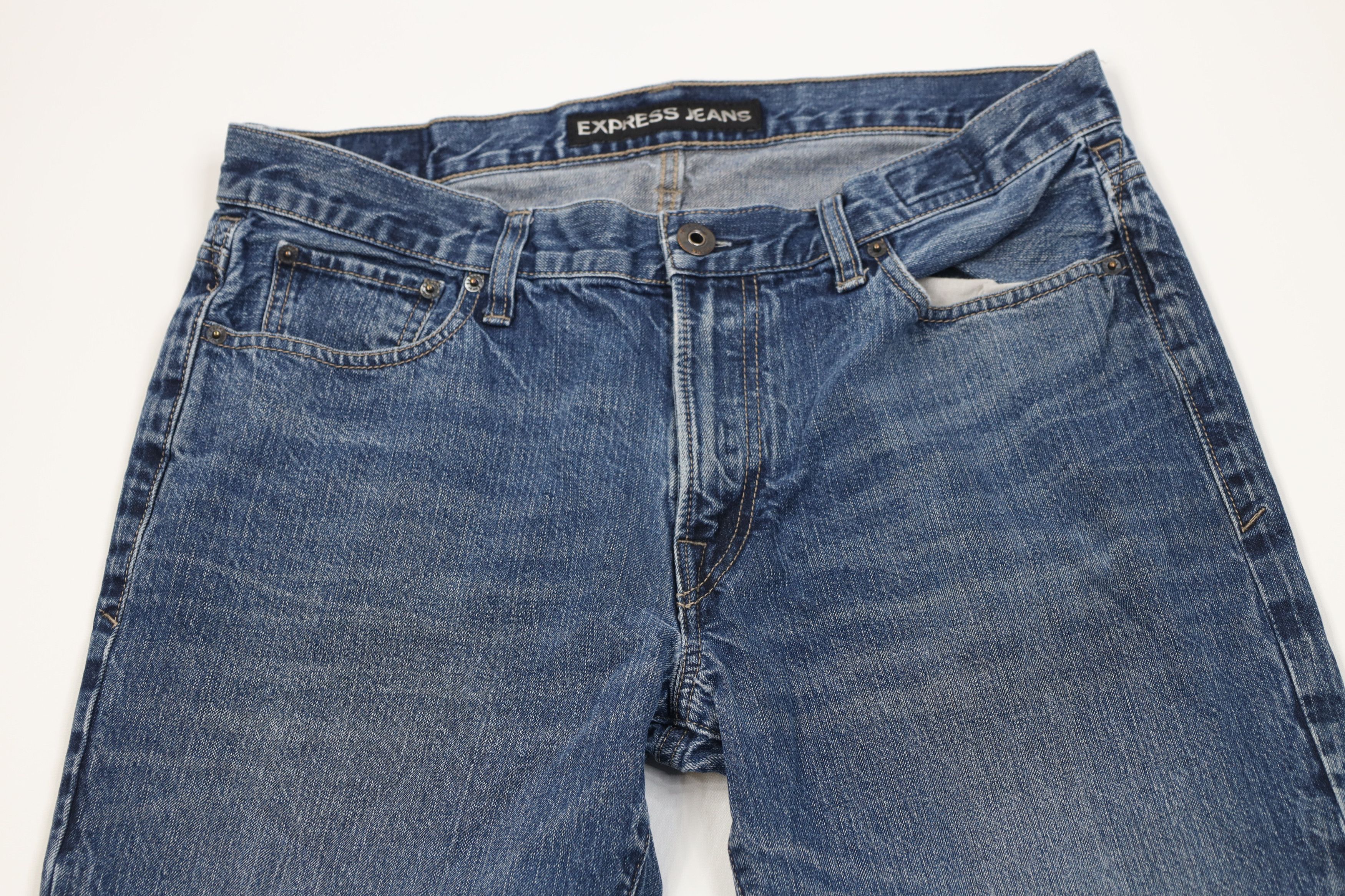 Express Vintage Y2K Express Blake Loose Fit Straight Leg Jeans Size US 34 / EU 50 - 2 Thumbnail
