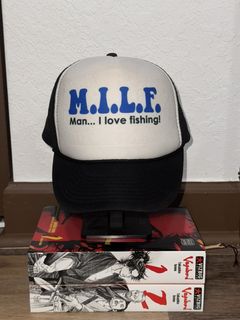 M.i.l.f. Man I Love Fishing Trucker Hat in Black, Men's