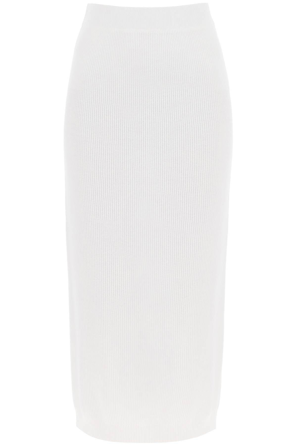 image of Brunello Cucinelli Cotton Knit Midi Skirt Size Xs For Women in Bianco