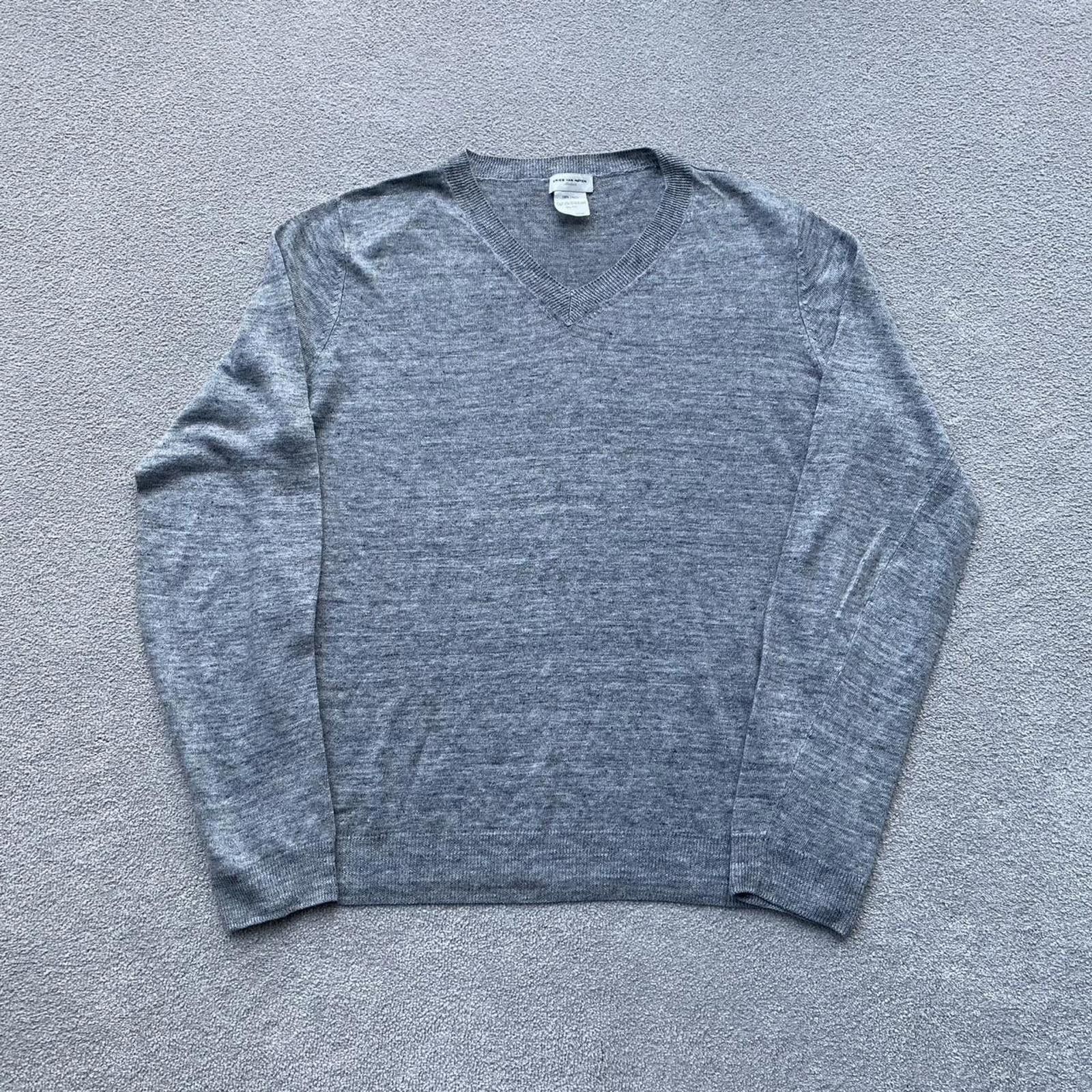 Dries Van Noten Dries Van Noten Linen V Neck Sweater Jumper Size US M / EU 48-50 / 2 - 1 Thumbnail