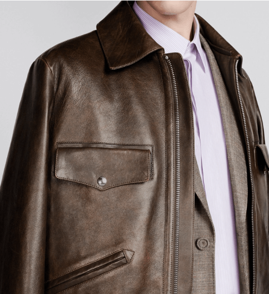 Dior o1w1db10525 483L41 Zipped Jacket in Brown Size US S / EU 44-46 / 1 - 7 Thumbnail