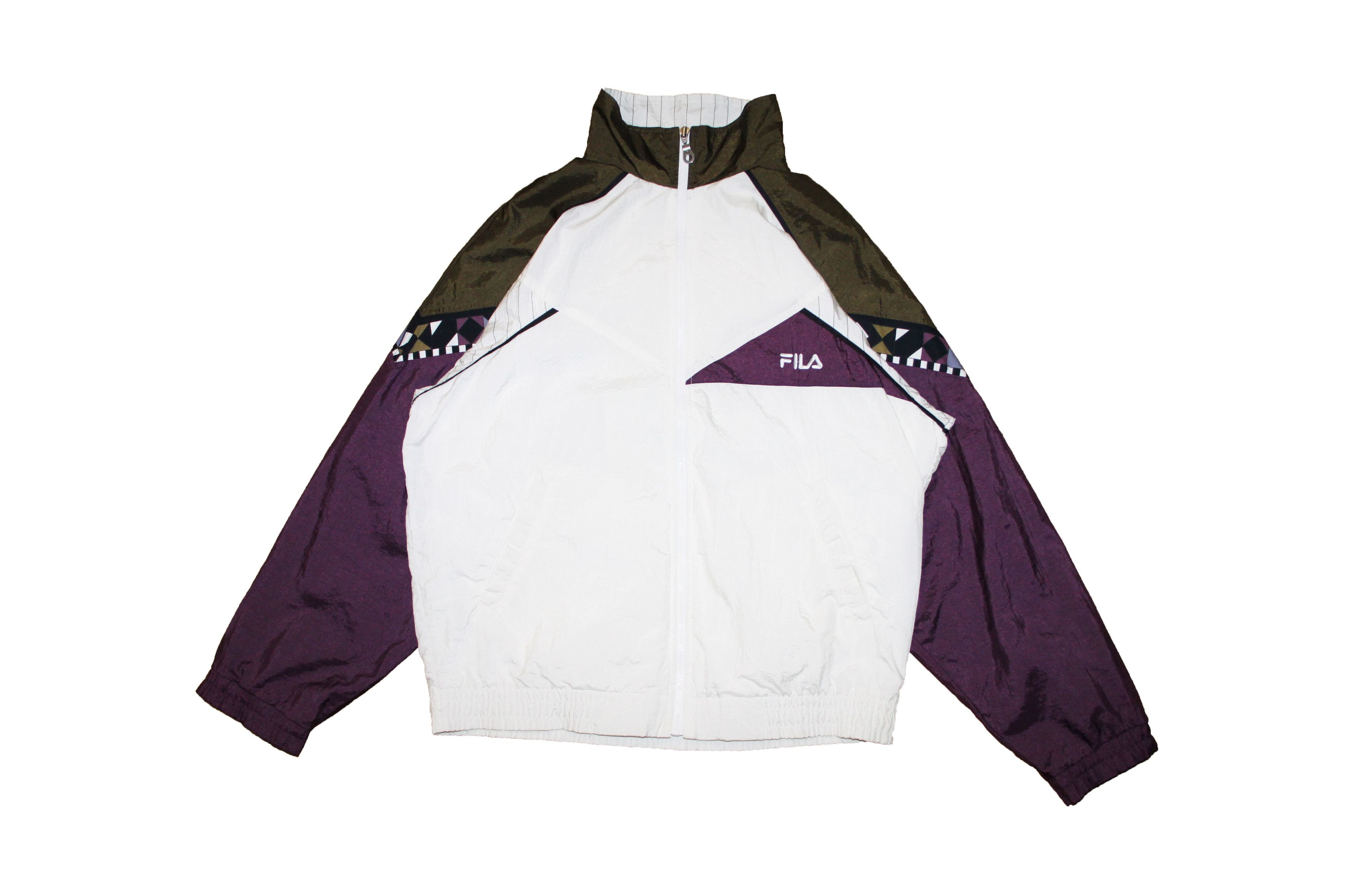 Fila RARE 90s Fila Track Nylon Full Zip Jacket Size US L / EU 52-54 / 3 - 1 Thumbnail