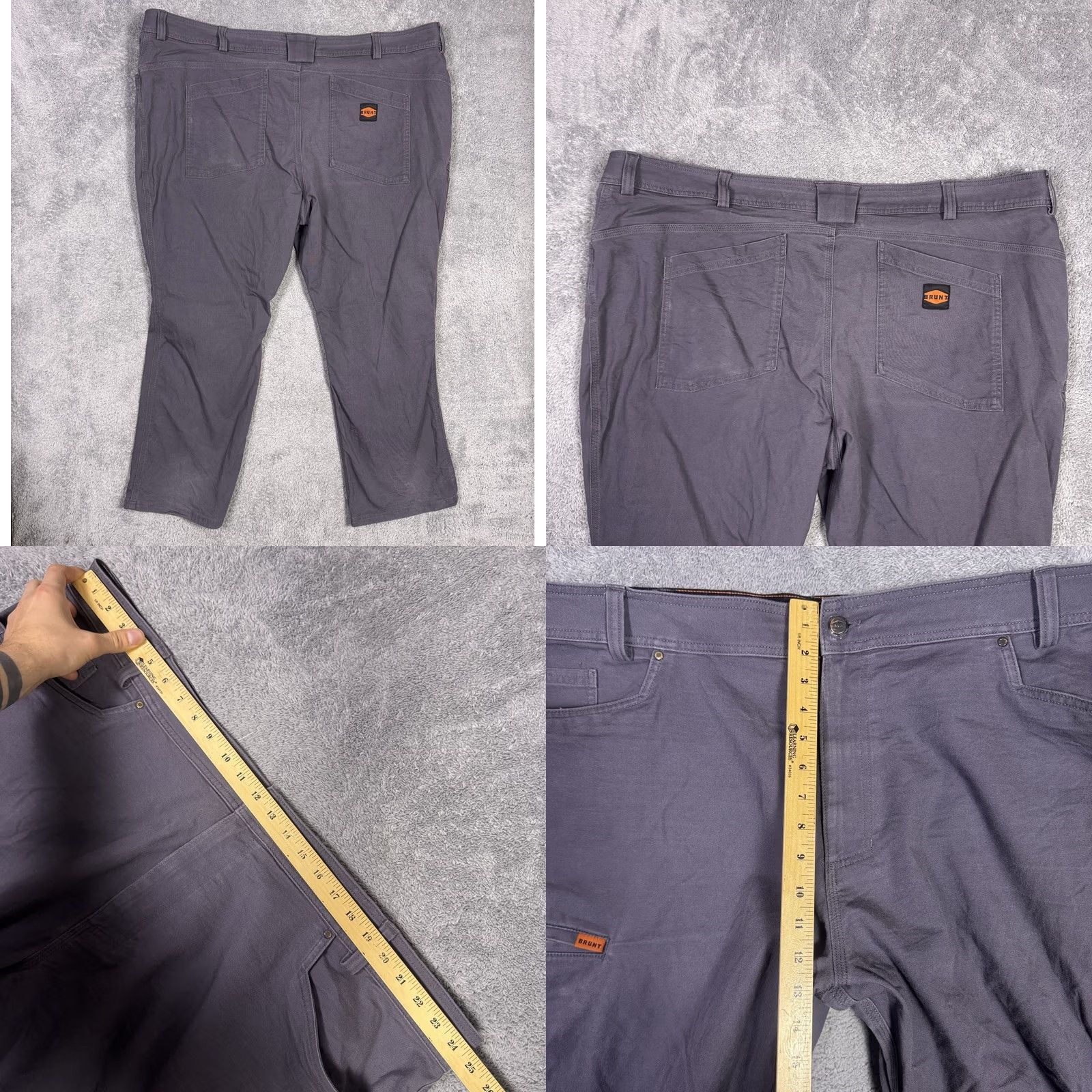 Vintage Brunt Pants Mens 48x30 Torra Workwear Canvas Utility Stretch Brown Trouser Chino Size US 32 / EU 48 - 8 Thumbnail