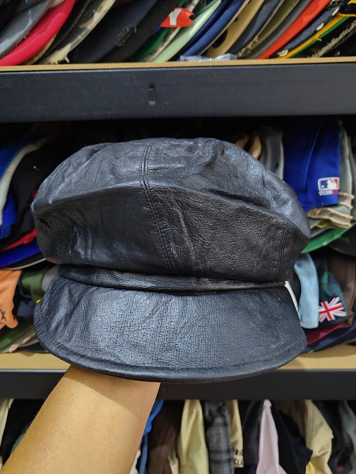 Genuine Leather Vintage Elite Chapeau Leather Cap Hat Size ONE SIZE - 1 Thumbnail