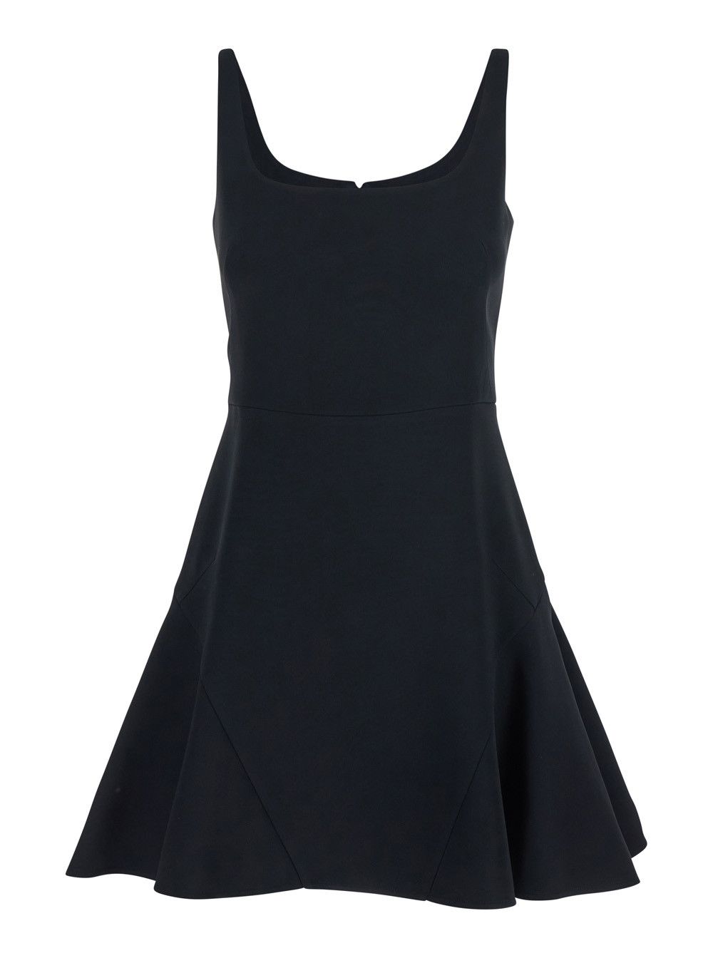 Givenchy Black Mini Dress with Flared Skirt and Square Neckline in Viscose Blend Stretch Woman Size M / US 6-8 / IT 42-44 - 1 Thumbnail