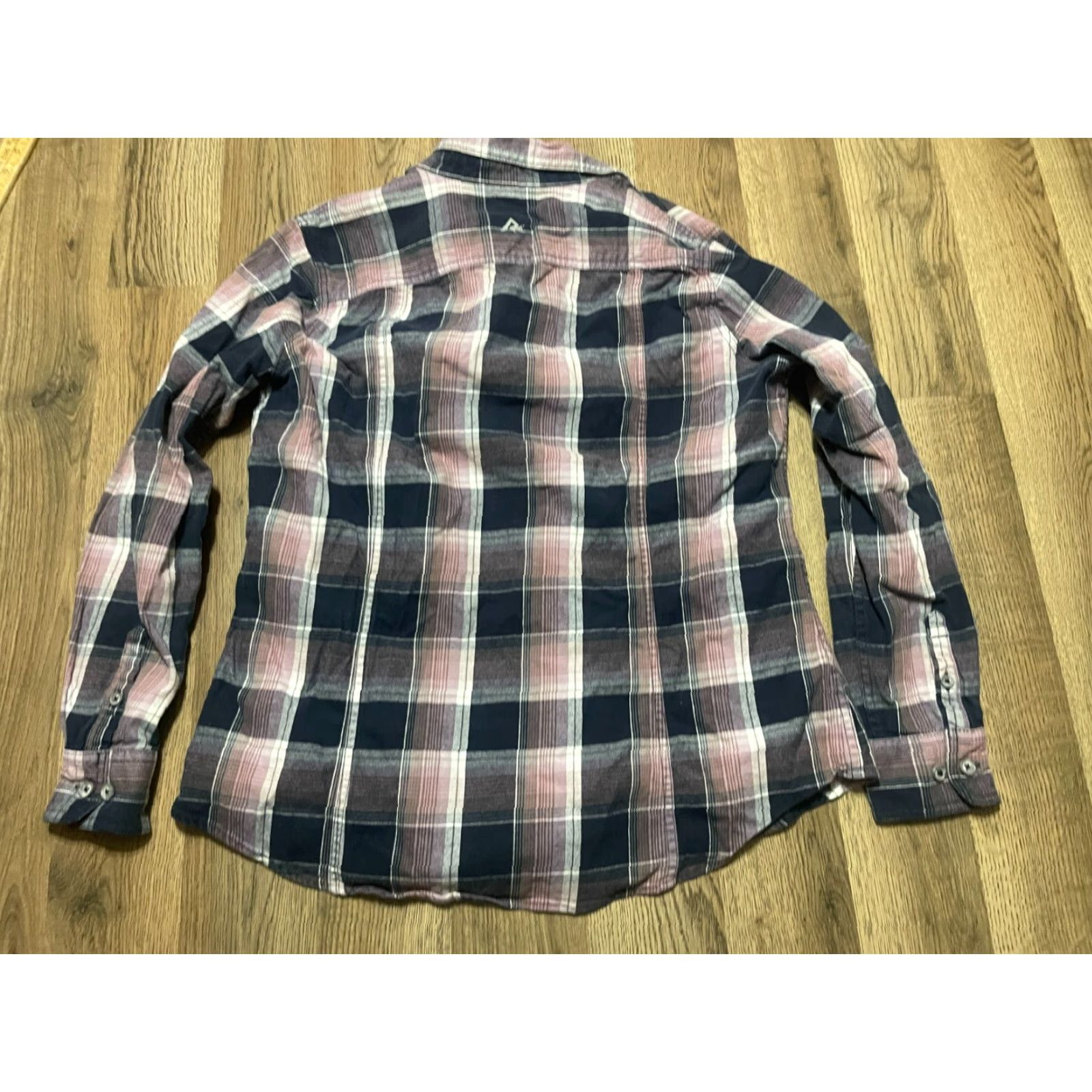 Vintage Ridgecut Shirt Womens Large Blue Gray Pink Plaid Button Up Long Sleeve Casual Fall Spring Summer Size L / US 10 / IT 46 - 2 Thumbnail