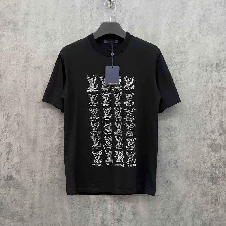 Louis Vuitton Louis Vuitton Logo Black Short Sleeve T-Shirt-dmc Size US XL / EU 56 / 4 - 1 Thumbnail