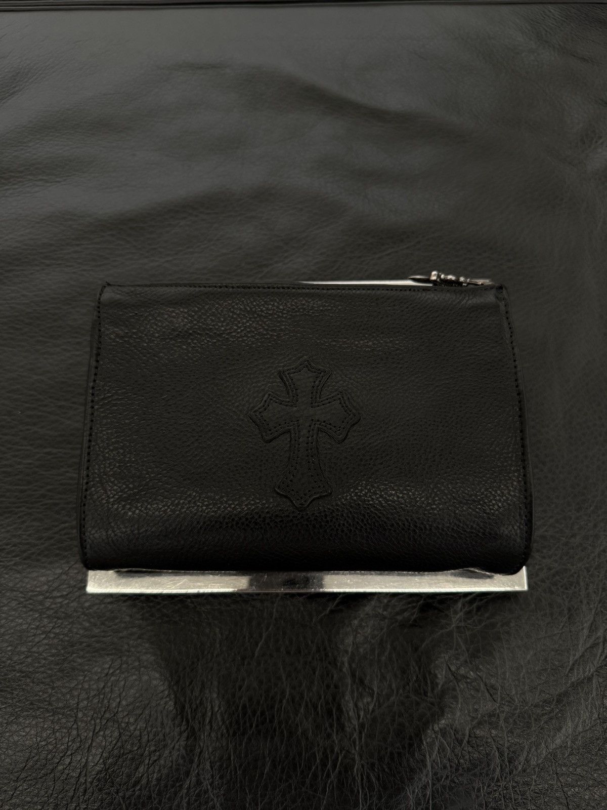 Chrome Hearts CHROME HEARTS RARE LEATHER POUCH / CLUTCH / WALLET Size ONE SIZE - 18 Thumbnail