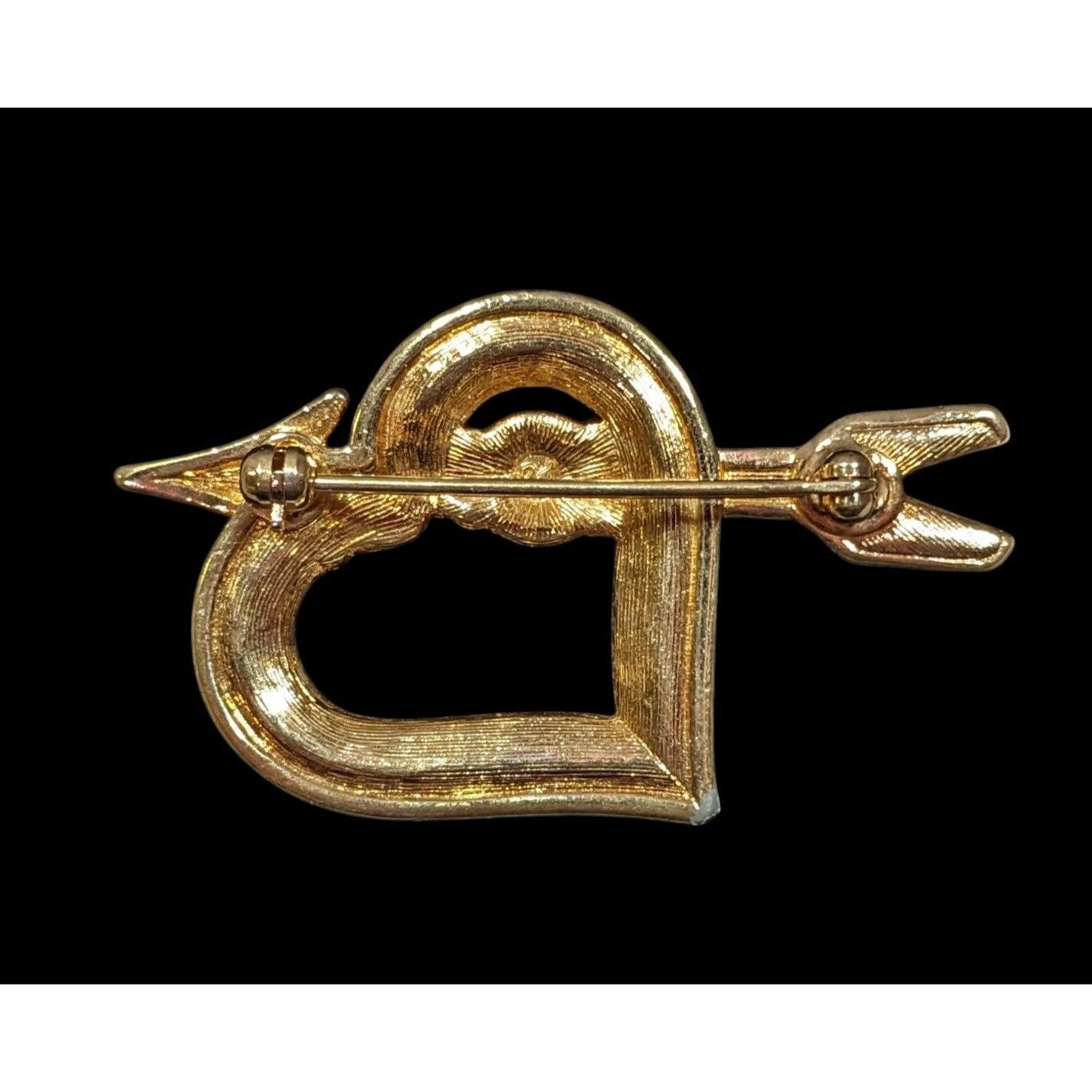 Swarovski Vintage Swarovski Heart And Arrow Brooch Gold Tone With Cryt Size ONE SIZE - 2 Thumbnail