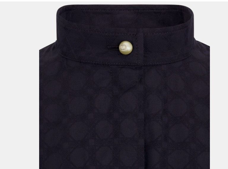 Dior o1w1db10325 411R59 Belted Midi Dress in Navy Blue Size XS / US 0-2 / IT 36-38 - 4 Thumbnail