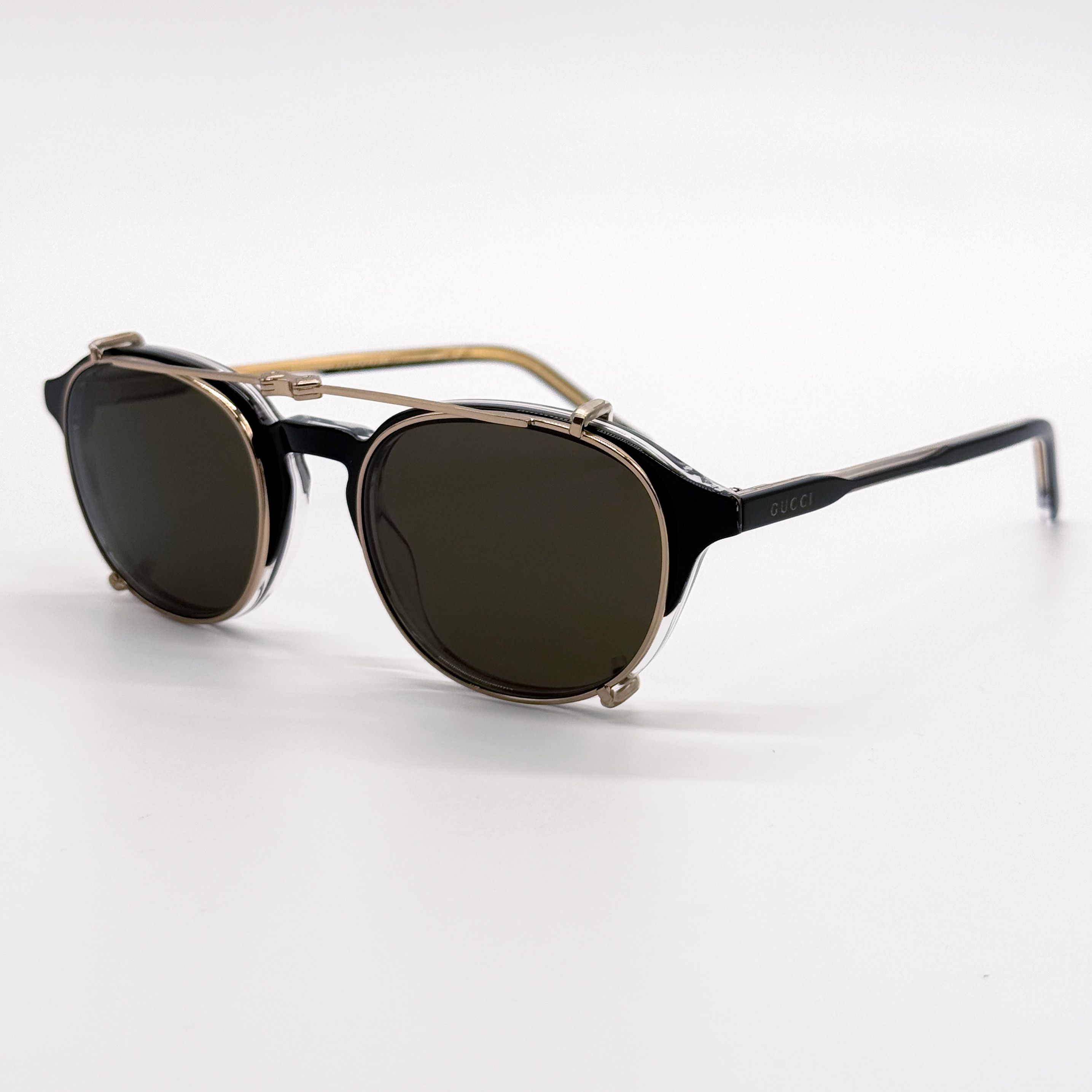 Gucci NEW GUCCI SUNGLASSES MEN ROUND BLACK GUCCI GG1212S 002 Size ONE SIZE - 5 Thumbnail