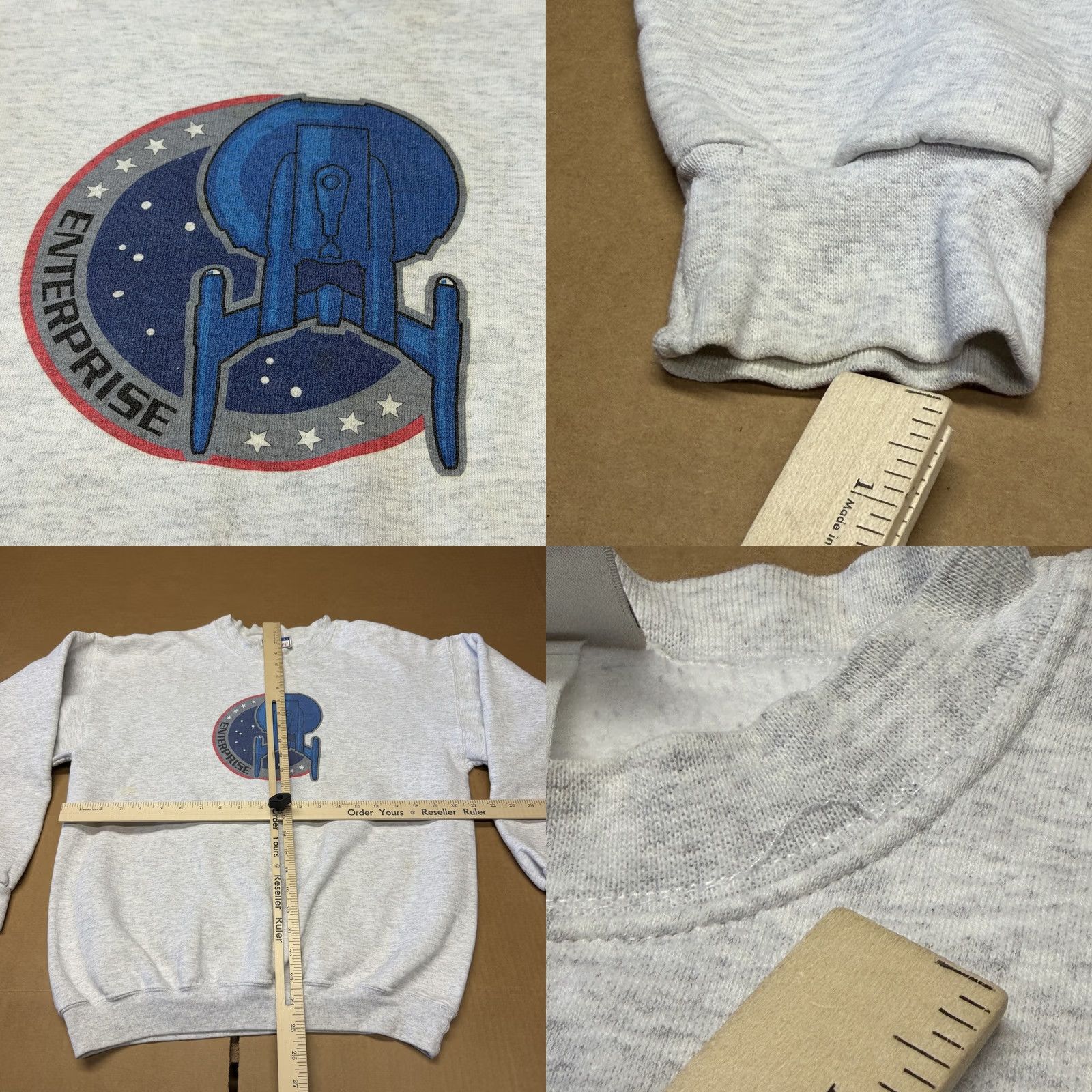 Hanes VINTAGE Hanes Sweatshirt Mens Medium Gray Star Trek Enterprise 2004 Fleece Shirt Mens Size US M / EU 48-50 / 2 - 8 Thumbnail