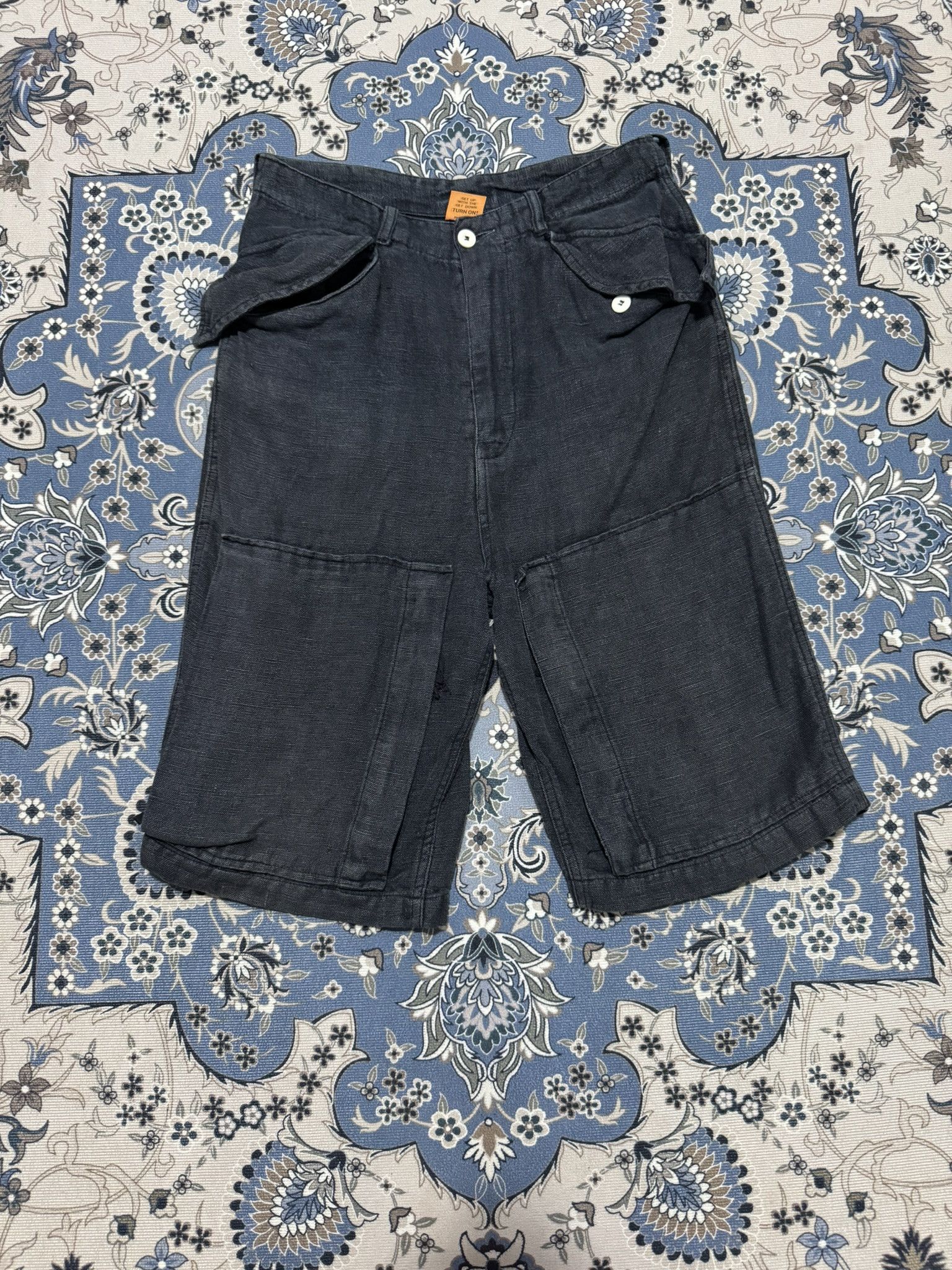 Japanese Brand × Menace Soul Power Multi Pocket Short Pants Heavy Cotton Sun Faded Size US 29 - 1 Thumbnail