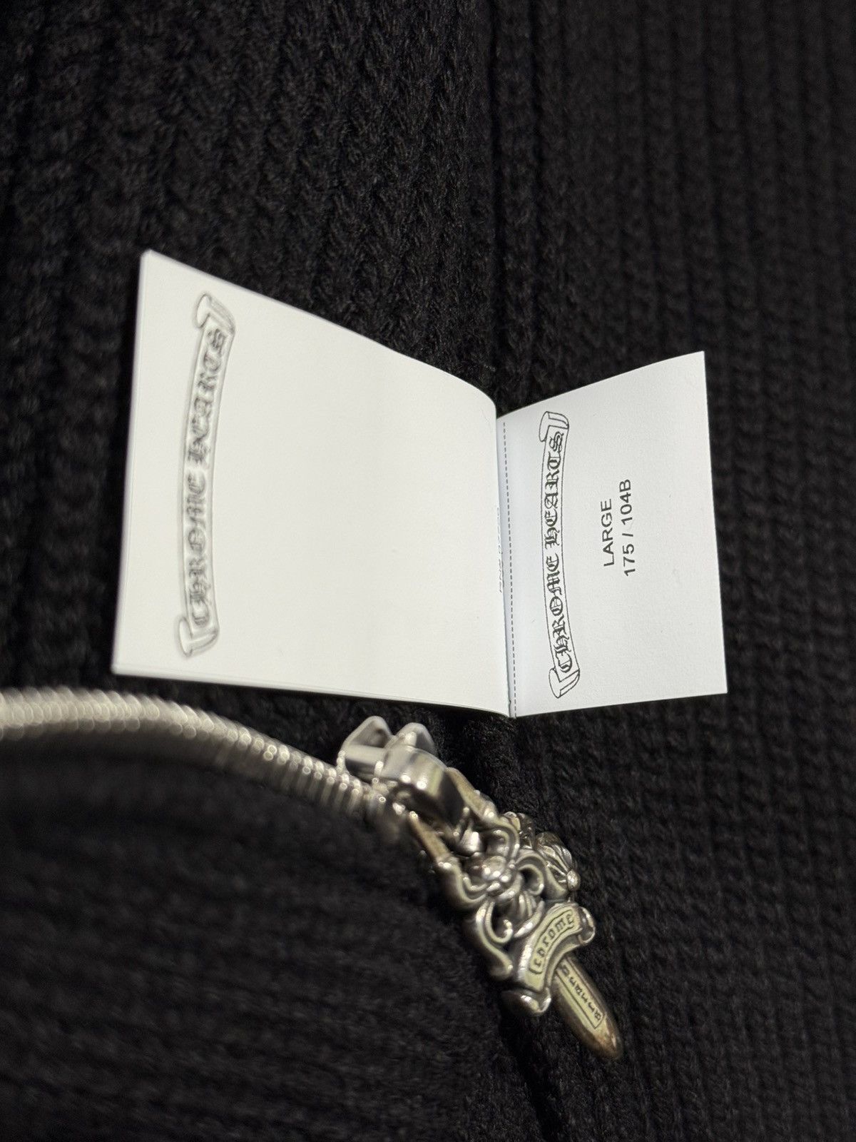 Chrome Hearts Cemetery Cross Patch Zip Up Cashmere Knit Hoodie Size US L / EU 52-54 / 3 - 8 Thumbnail