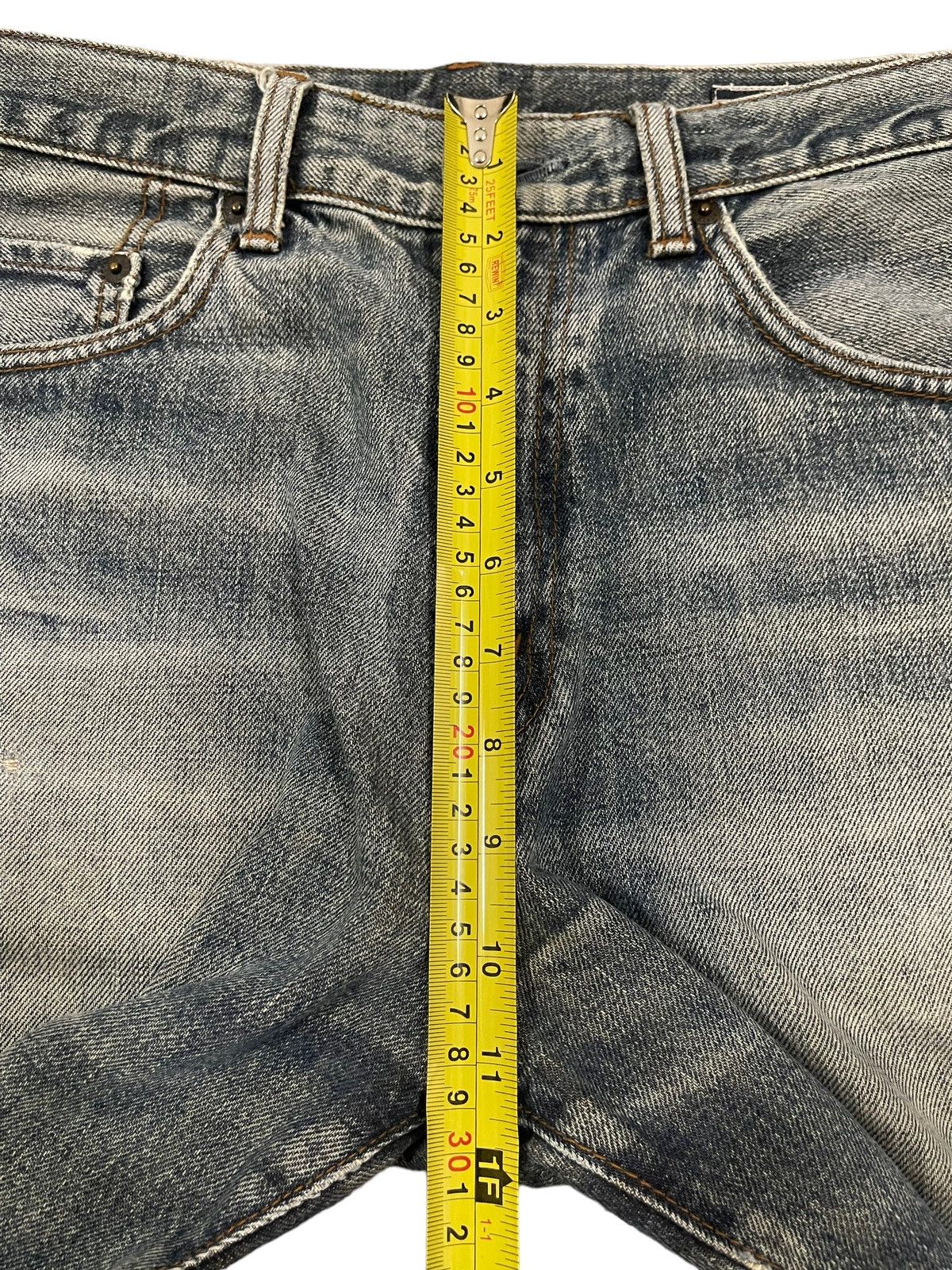 Big John Vintage 90s Big John Bleached Distress Style Jeans Size US 30 / EU 46 - 14 Thumbnail