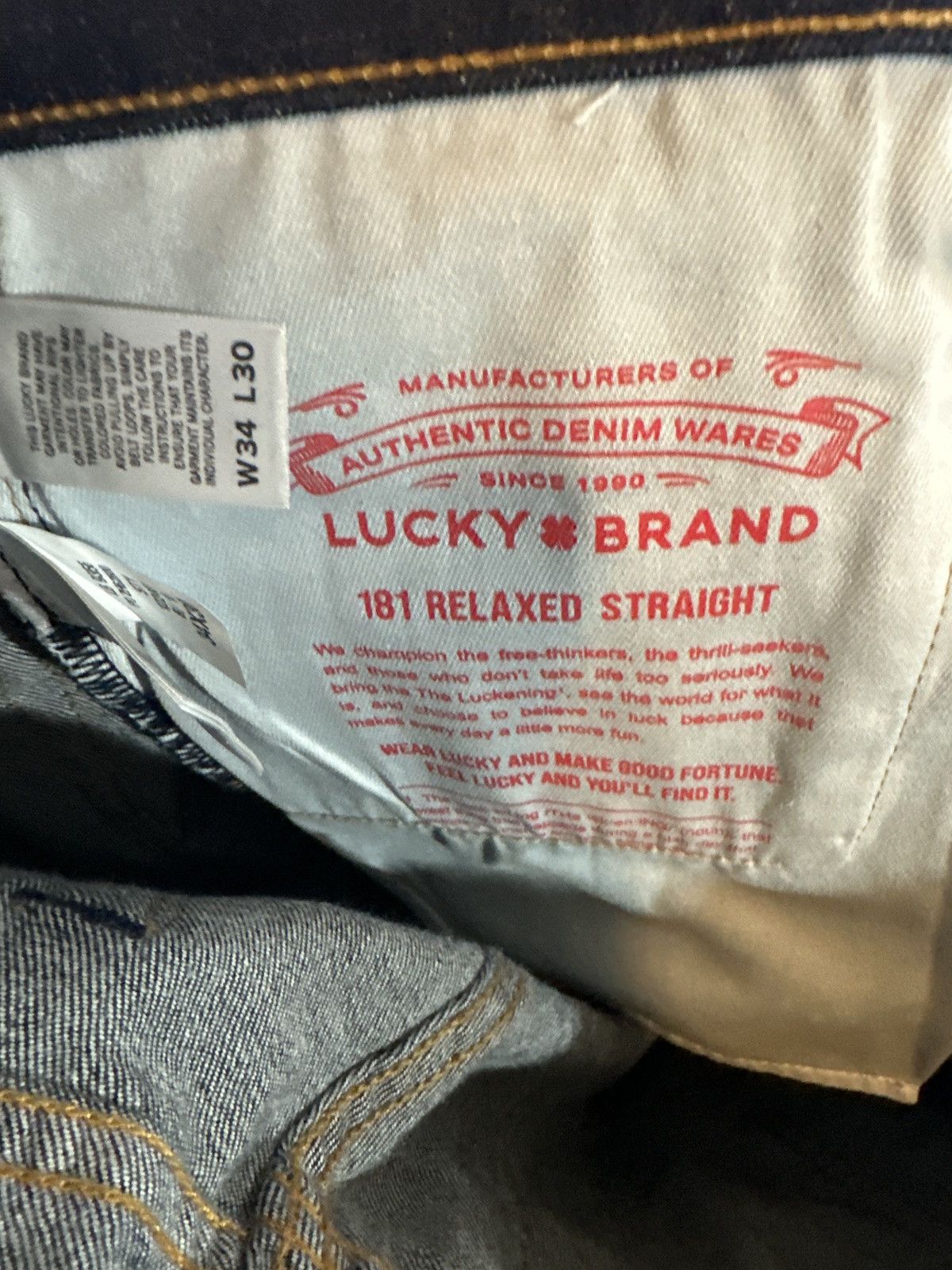 Lucky Brand Lucky Brand 181 Relaxed Straight Jean Size US 34 / EU 50 - 9 Thumbnail