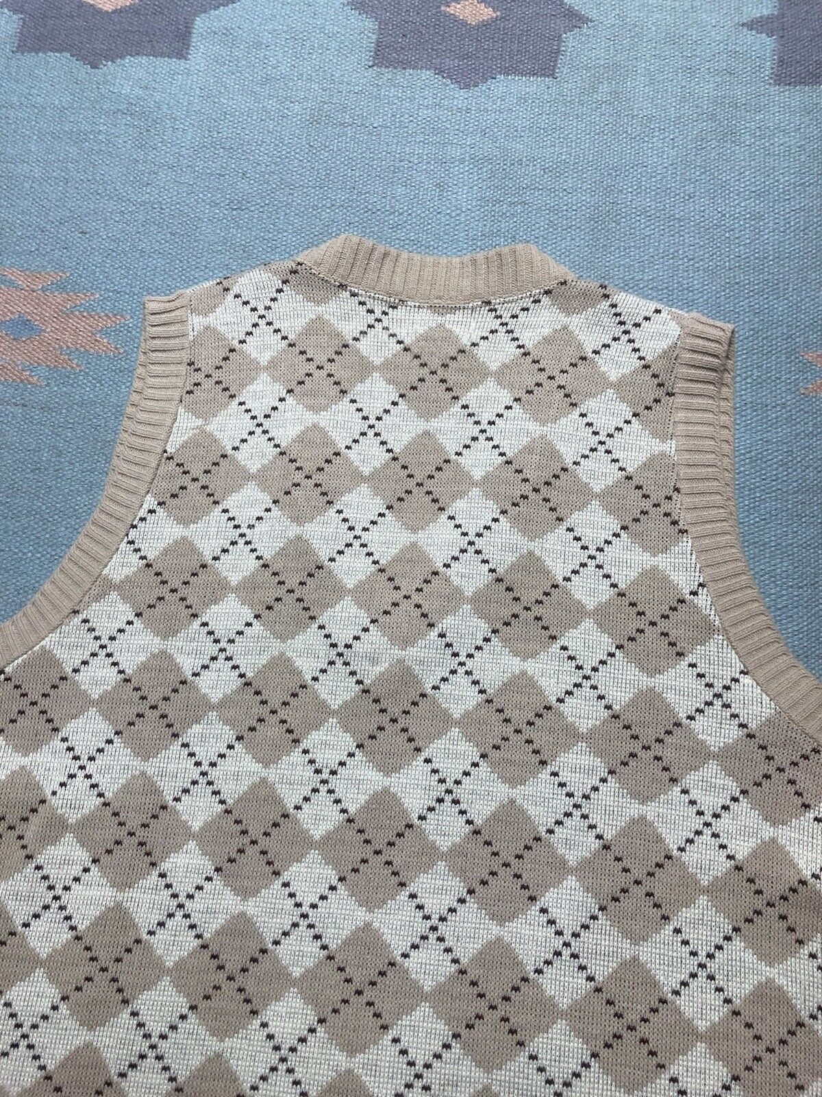 Vintage T Barry knicker co sweater vest argyle acrylic knit golf L Size US L / EU 52-54 / 3 - 5 Thumbnail