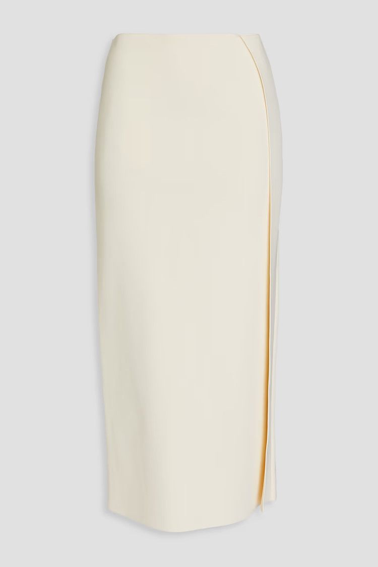 Jil Sander o1y1025 Midi Skirt in Ivory Size 26" / US 2 / IT 38 - 1 Thumbnail