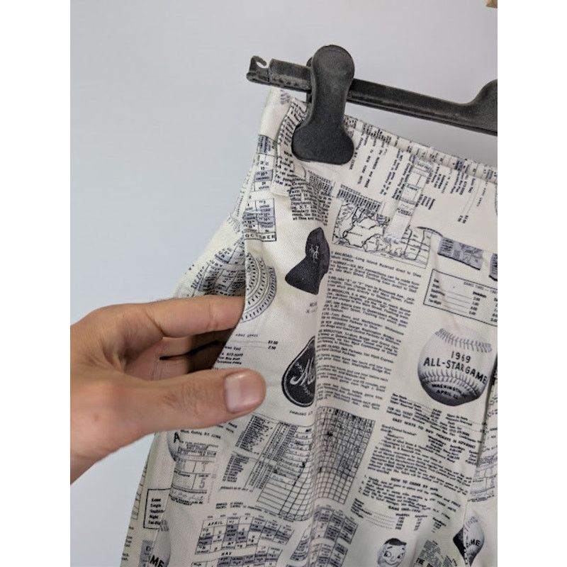Aime Leon Dore o1rshd1 Mets Printed Chino Pant in Black / White Size US 32 / EU 48 - 7 Thumbnail