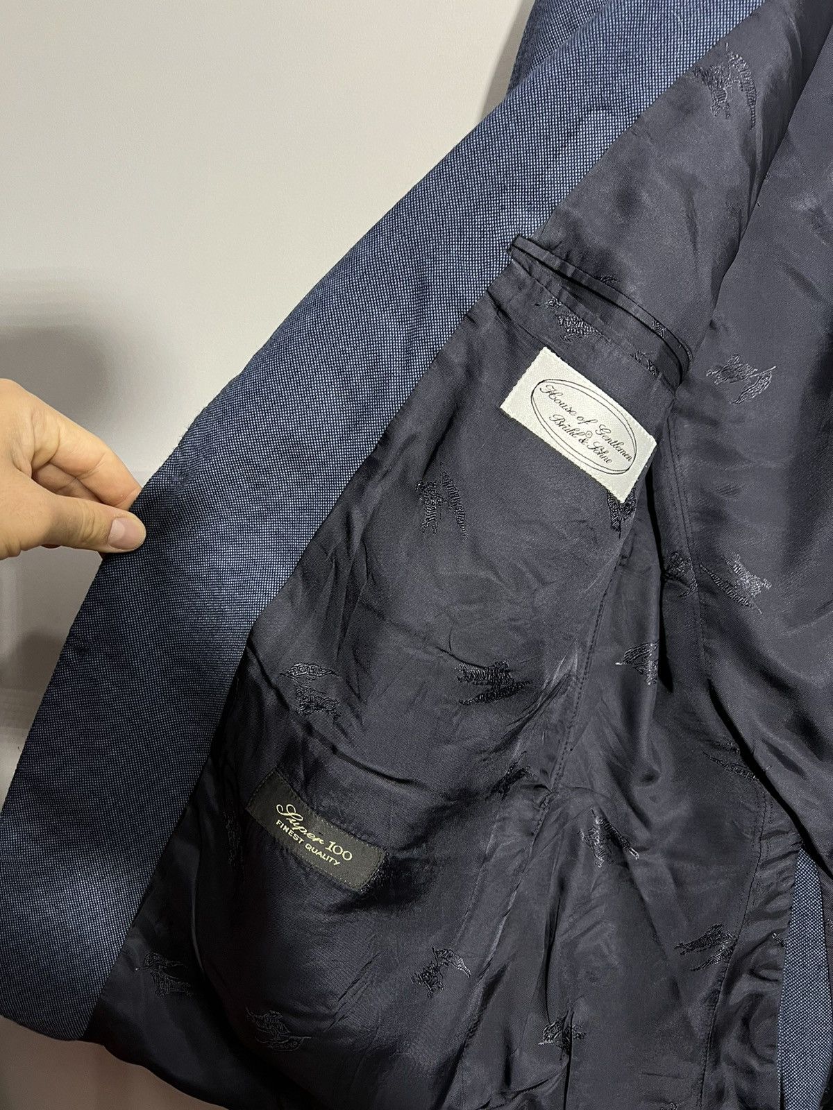 Burberry × Vintage Vintage Burberry’s Wool Suit Blazer and Trousers Size 50R - 7 Thumbnail
