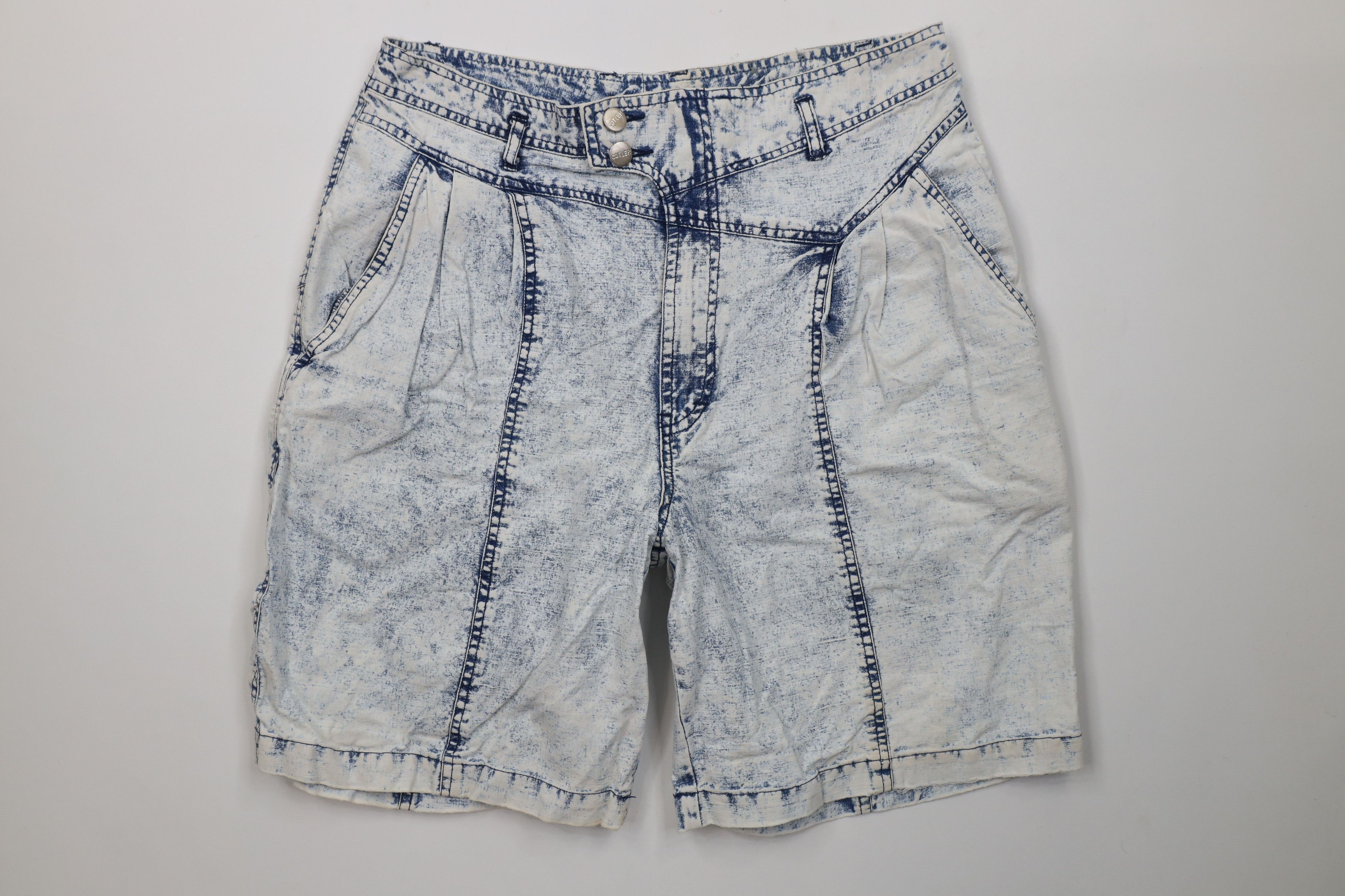Vintage Vintage 80s 90s Streetwear Acid Wash Skateboard Shorts Size US 32 / EU 48 - 1 Thumbnail