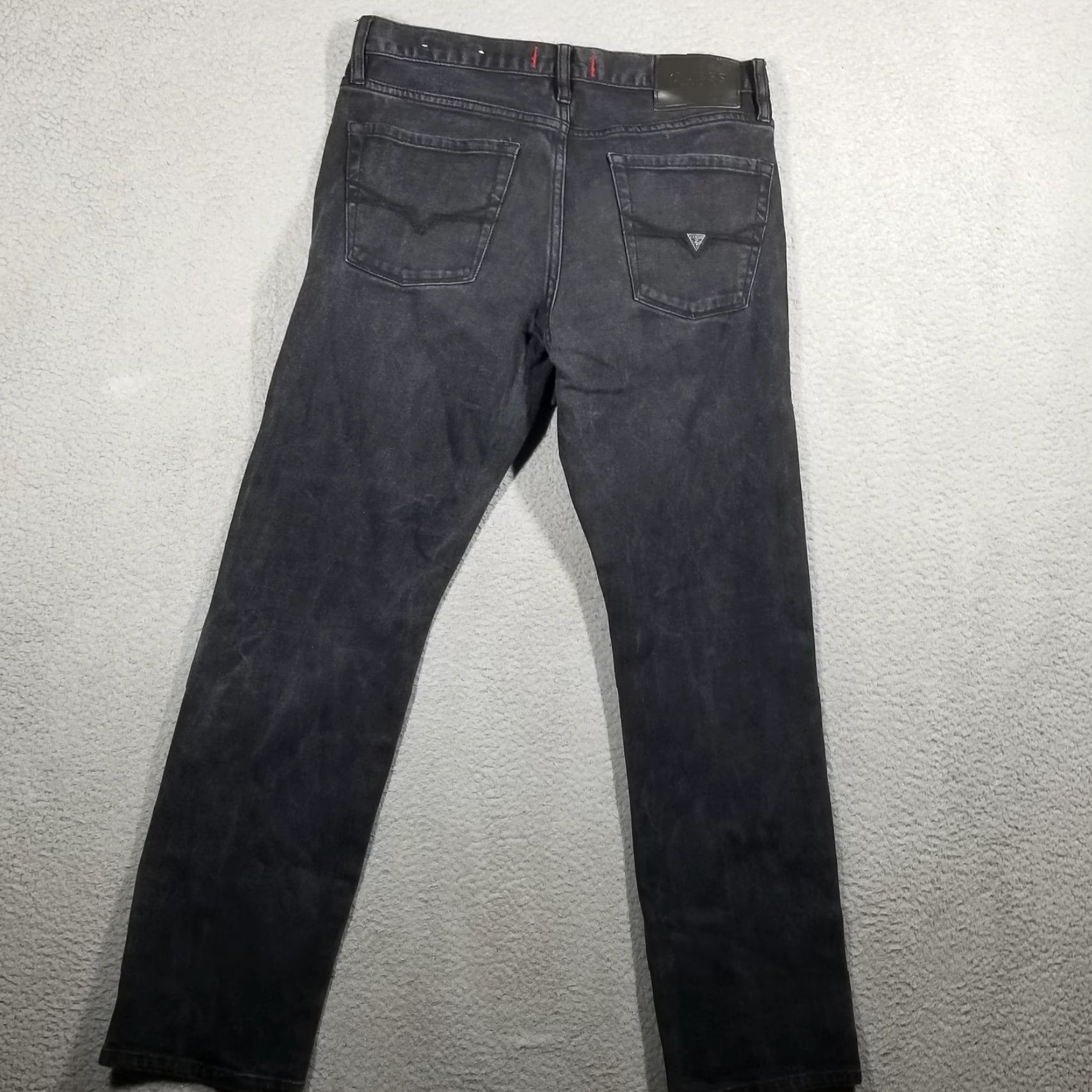Guess VINTAGE GUESS Los Angeles Jeans Men Slim Straight Del Mar Fit 32x30 Washed Black Denim Charcoal 90s Mens jeans Size US 32 / EU 48 - 2 Thumbnail