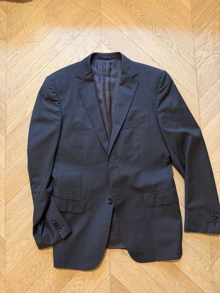 Z Zegna fine checked brown/gray blazer jacket Size 52R - 2 Thumbnail
