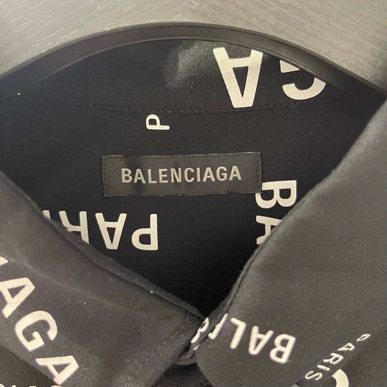 Balenciaga Balenciaga size 39 Logo full print long-sleeved shirt Size US XS / EU 42 / 0 - 3 Thumbnail