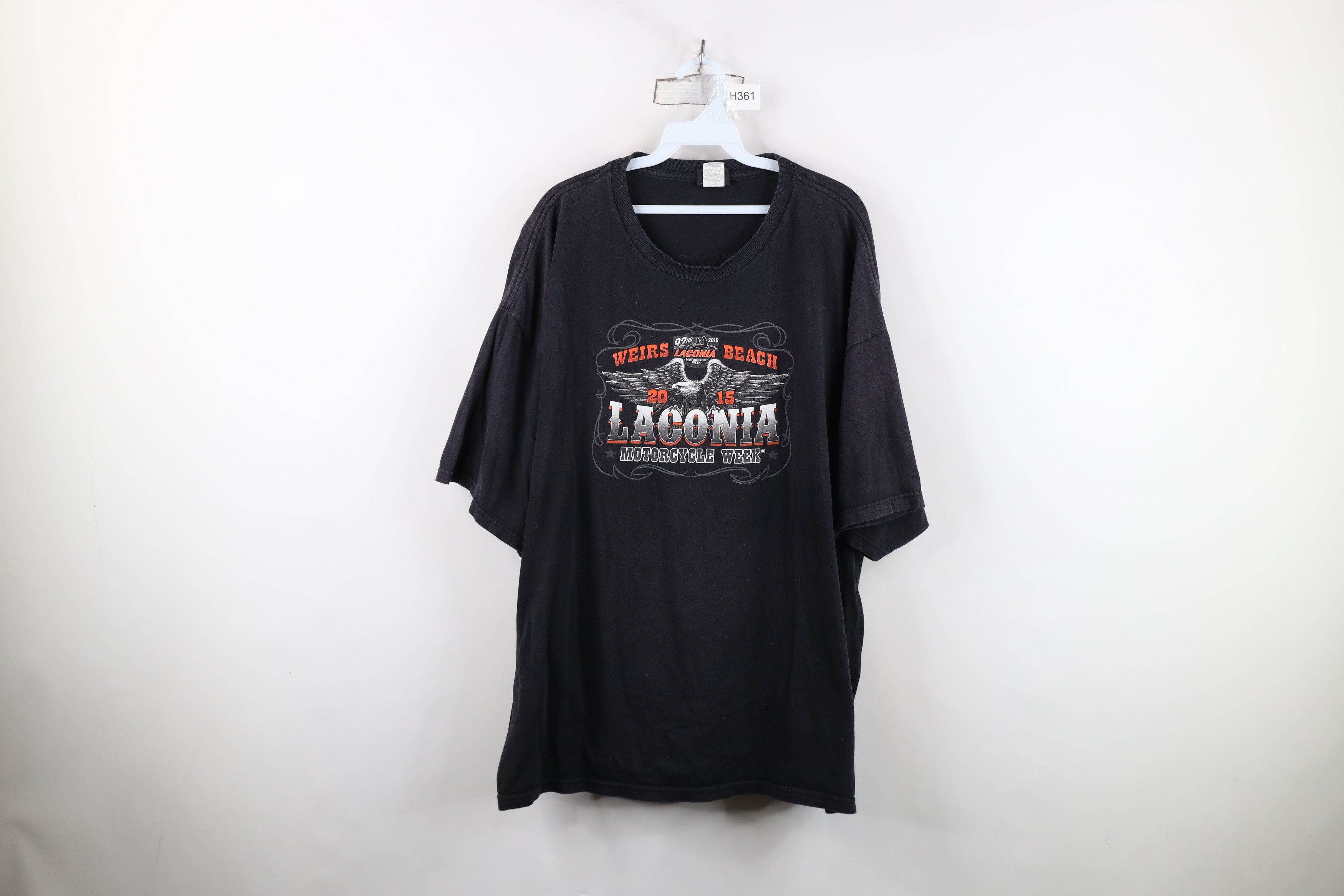 Vintage Vintage Y2K Spell Laconia Bike Week Motorcycle T-Shirt Black Size US XXL / EU 58 / 5 - 1 Thumbnail