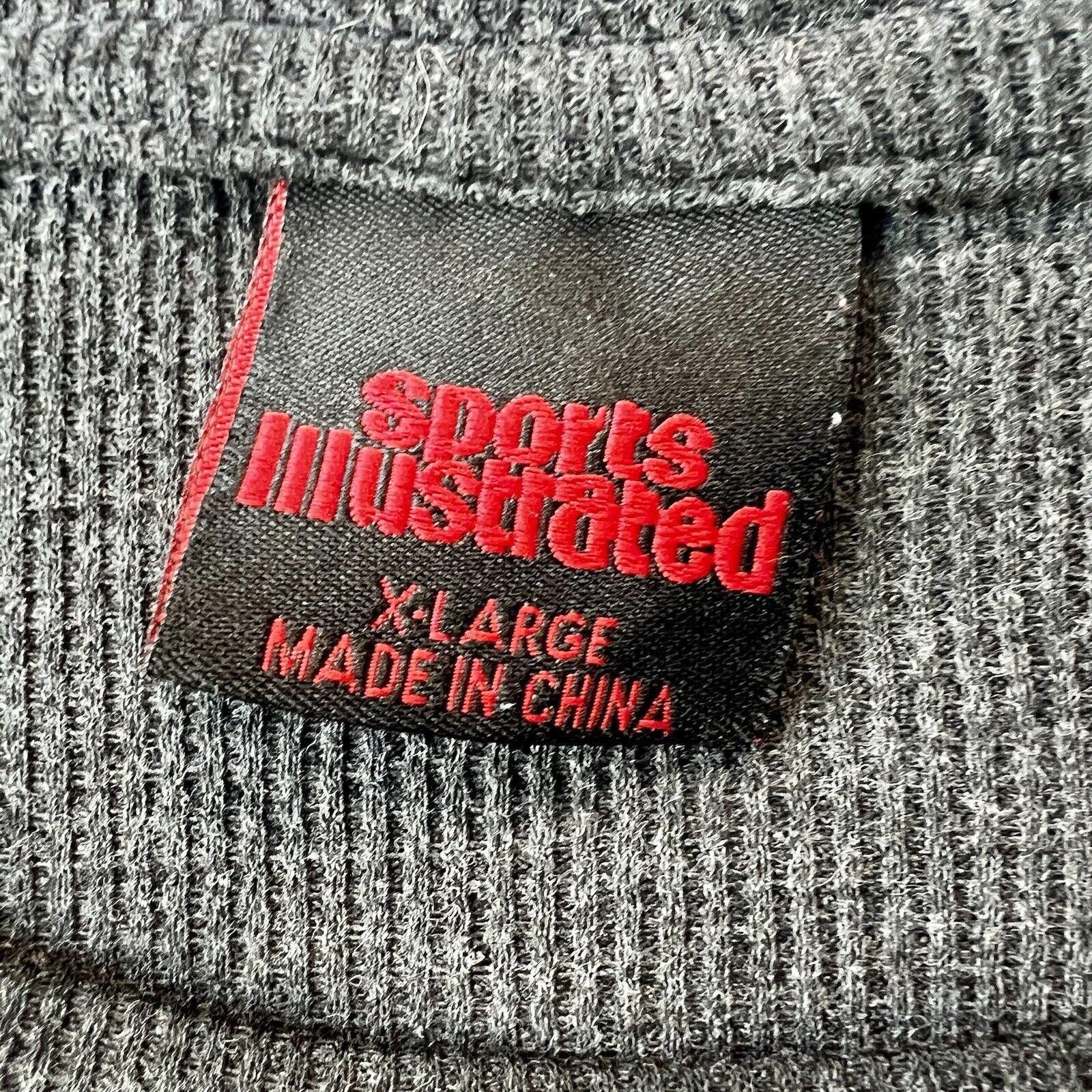 Designer Sports Illustrated Long Sleeve Thermal Shirt Gray Mens XL Size US XL / EU 56 / 4 - 4 Thumbnail