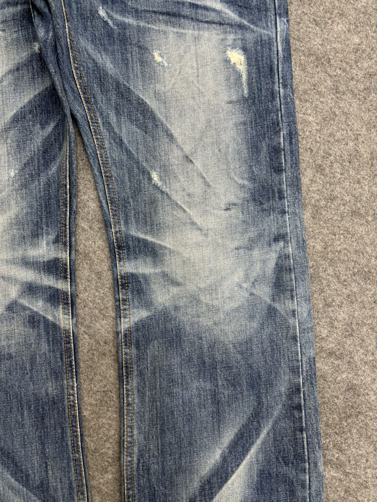 Japanese Brand 💥Sick Fades💥improves Distressed Heavy Art Fades Denim F534 Size US 33 - 5 Thumbnail