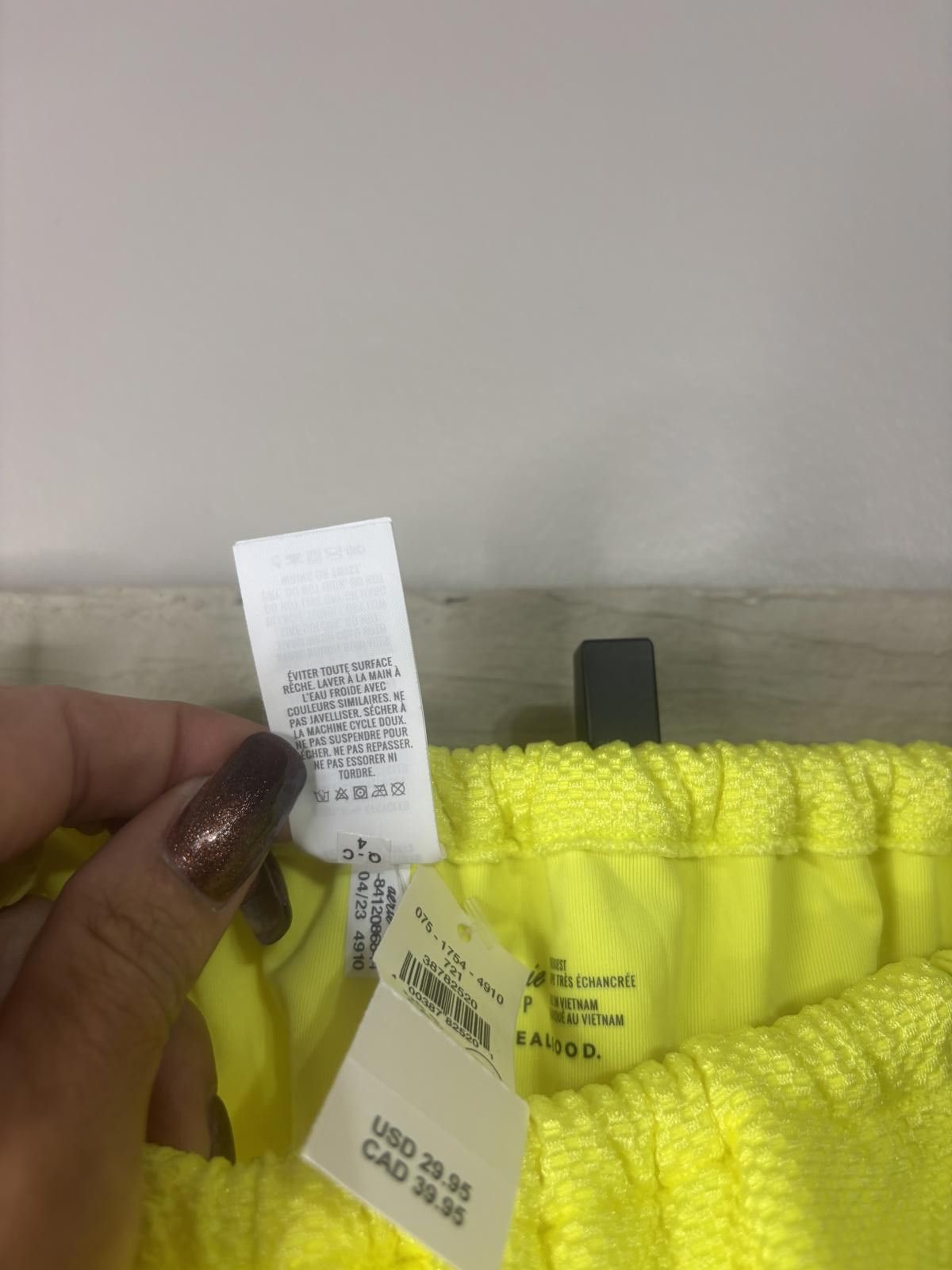 Designer Aerie Vibrant Yellow Mesh Bikini Bottoms - Stylish & Comfy Size ONE SIZE - 3 Thumbnail
