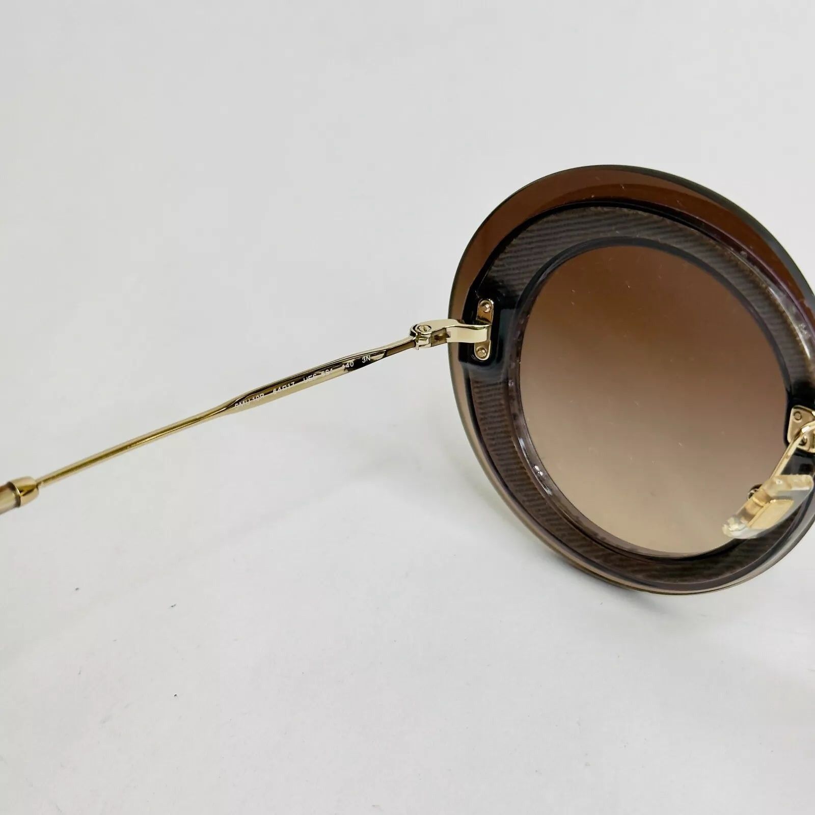 Miu Miu MIU MIU REVEAL MU10RS Gold Brown Glitter Fashion 10R Size ONE SIZE - 3 Thumbnail