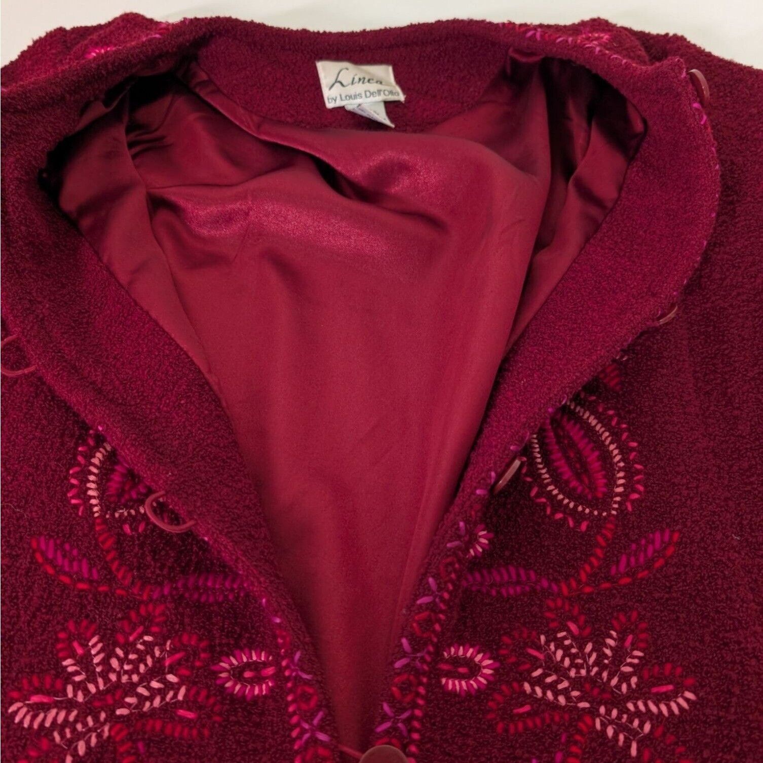 Vintage Linea By Louis Dell’Olio Wool Blend Embroidered Jacket Sz L Size L / US 10 / IT 46 - 6 Thumbnail