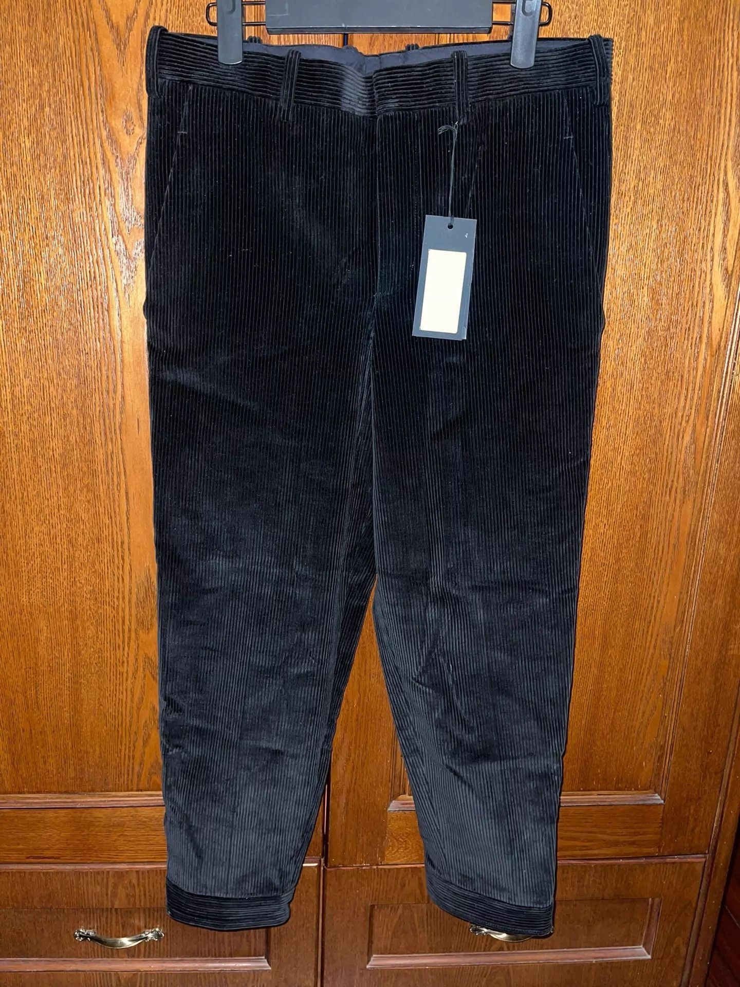 Neil Barrett Black Corduroy Casual Pants Size 30 Size US 30 / EU 46 - 1 Thumbnail