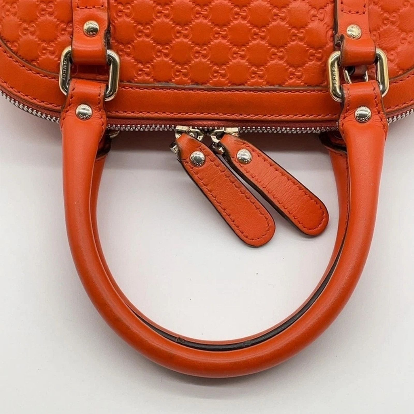 Gucci Gucci Microguccissima Mini Dome Satchel Handbag Orange Size ONE SIZE - 9 Thumbnail